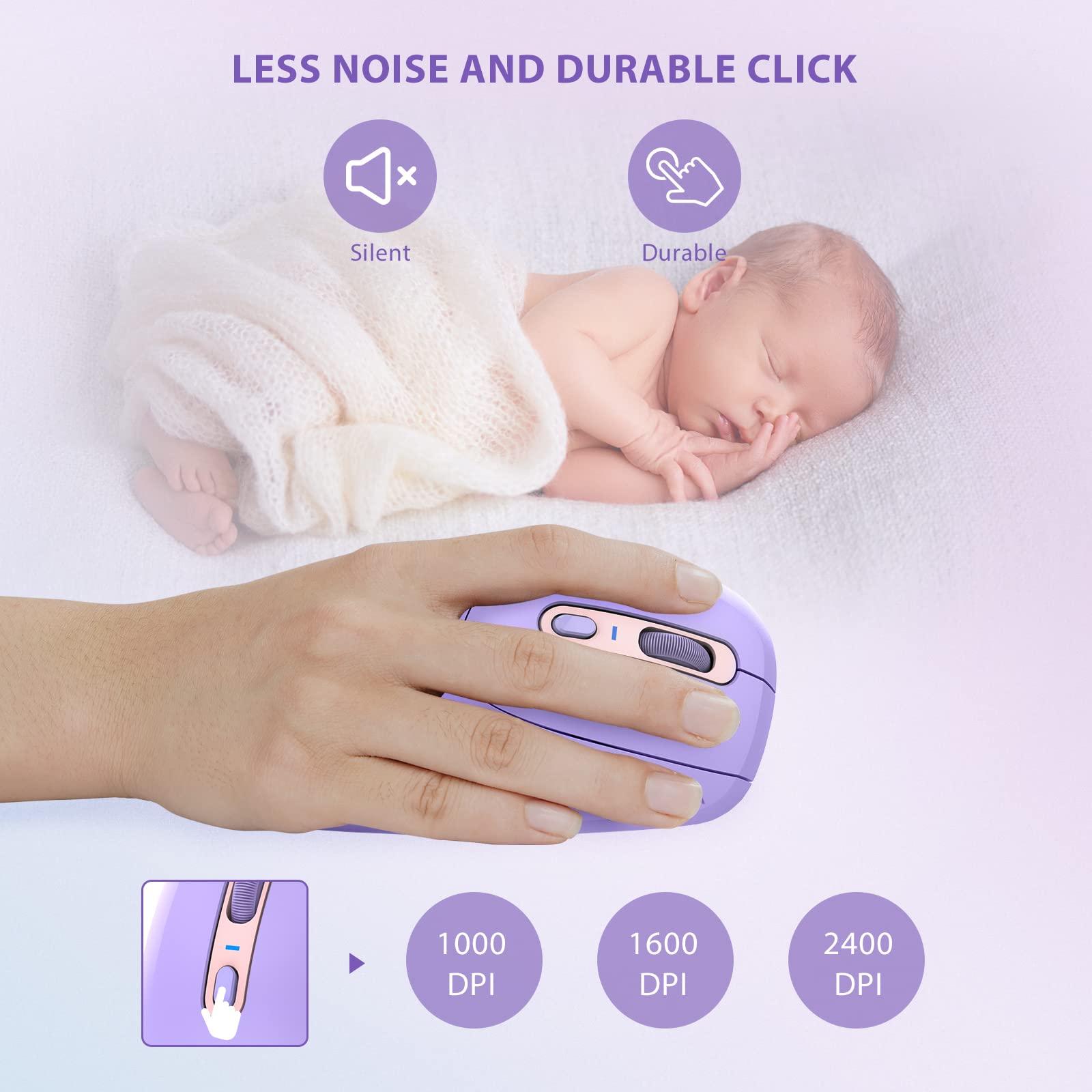 Seenda Ergonomic Mouse With Jiggler   Wireless Vertical Mouse With Multi Device Connection (Bluetooth Or Usb), Reduces Wrist Str