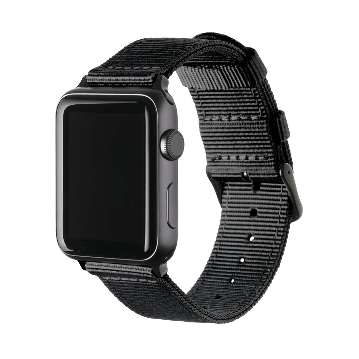 Archer Watch Straps   Premium Nylon Replacement Bands For Apple Watch (Black, Black, 38/40/41Mm)