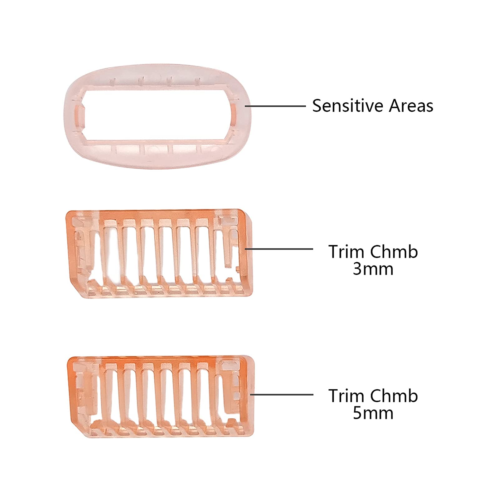 Shaver Trimmer Comb For Finishing Touch Flawless Body Rechargeable Ladies Shaver Trimmer Replacement Comb (1Mm,3Mm Comb+Sensitiv