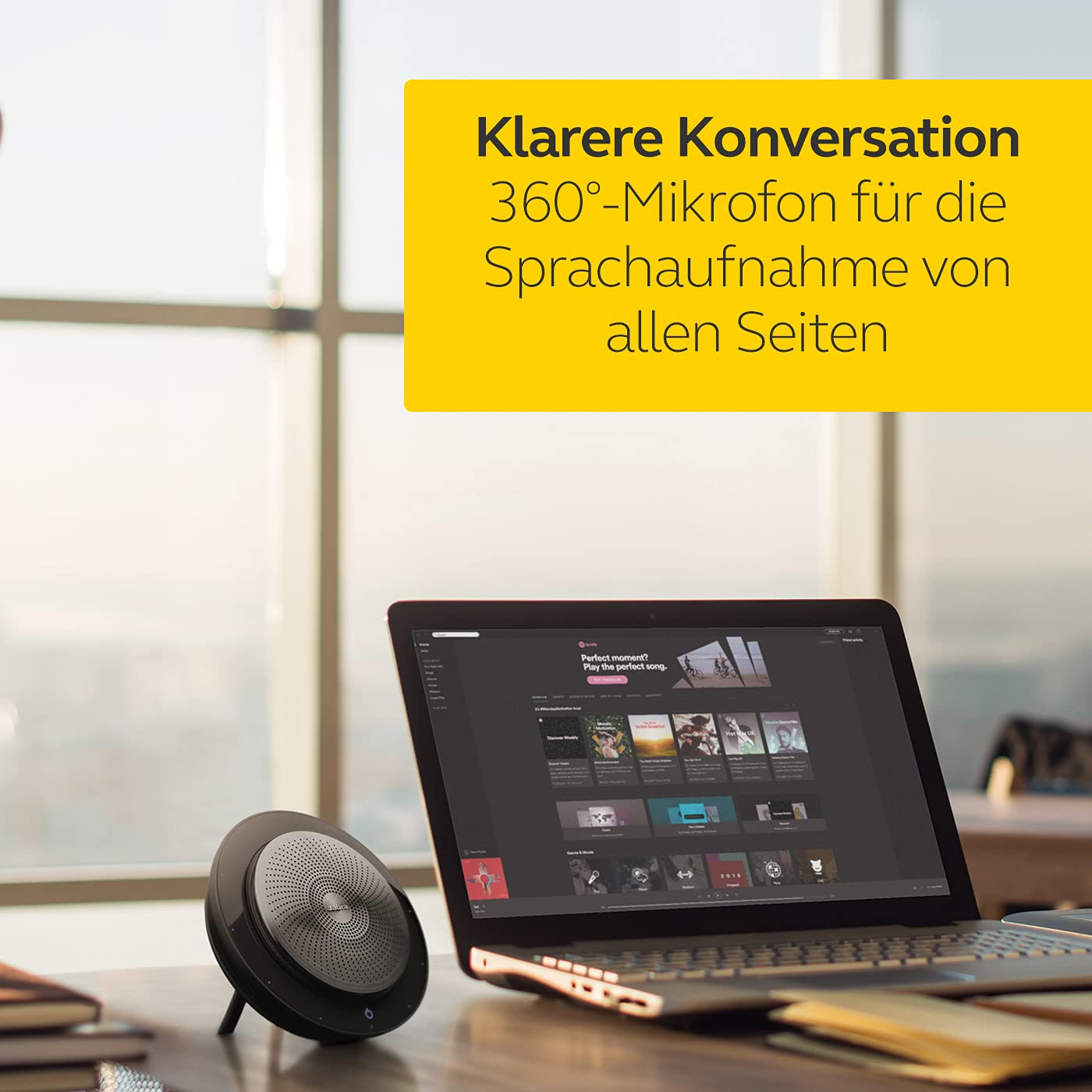Jabra Speak 710 UC - USB/Bluetooth Conference Speaker, UC Optimized, Black, Model 7710-409