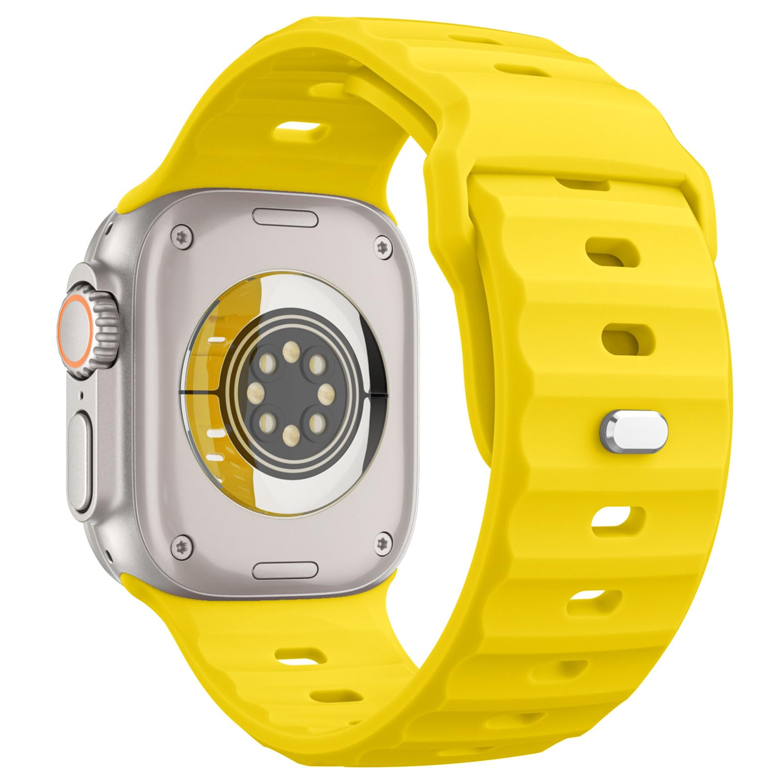 MoKo Ocean Band Compatible with Apple Watch Ultra 3/2/1 49mm,S11/S10 46mm,9/8/7 45mm,SE3/SE2/SE/6/5/4 44mm,3/2/1 42mm, Silicone 