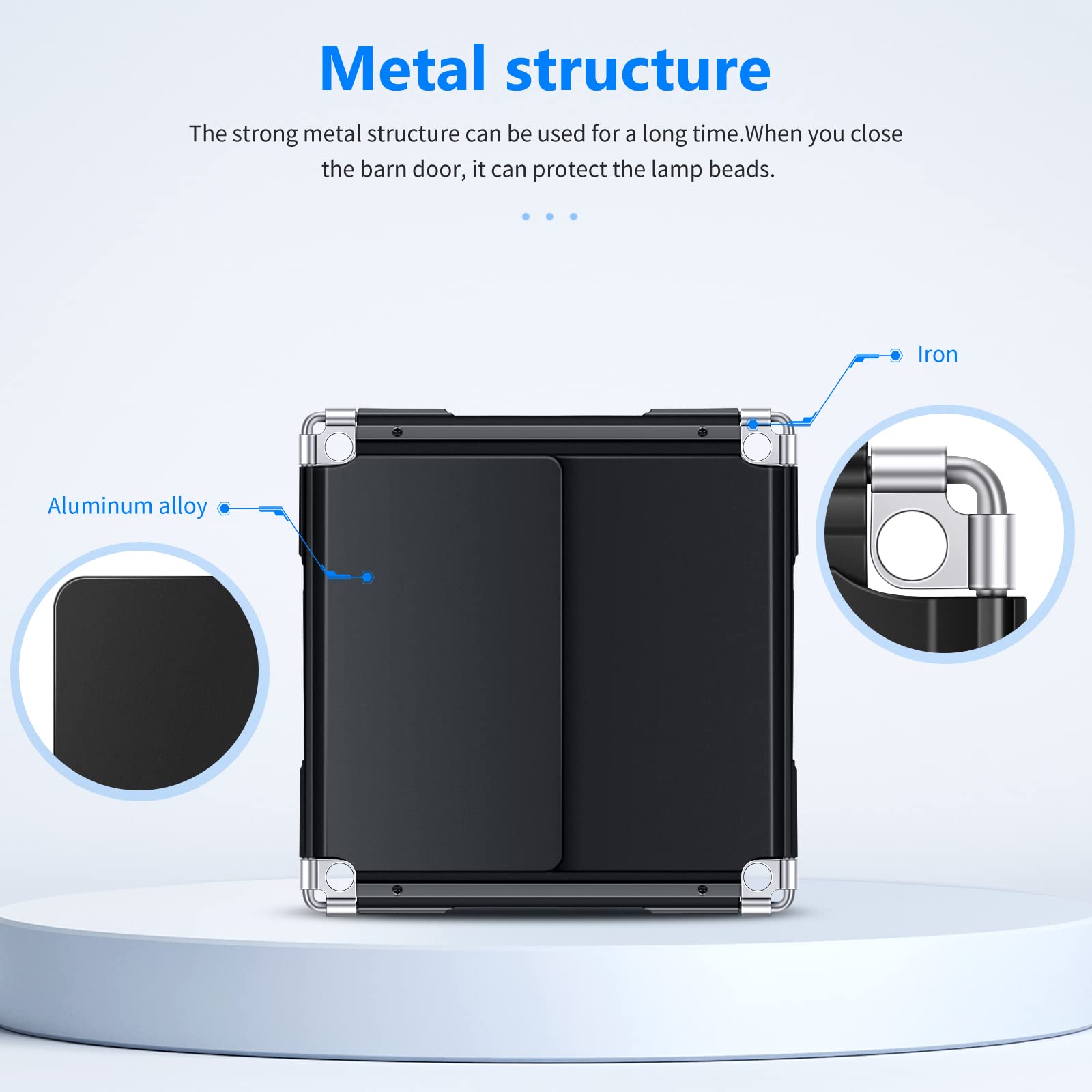 Neewer Professional Led Video Light Barn Door For Neewer 480 Led Light Panel 4.5X6.9 Inches/11.5X17.5 Cm, Solid Metal Constructi