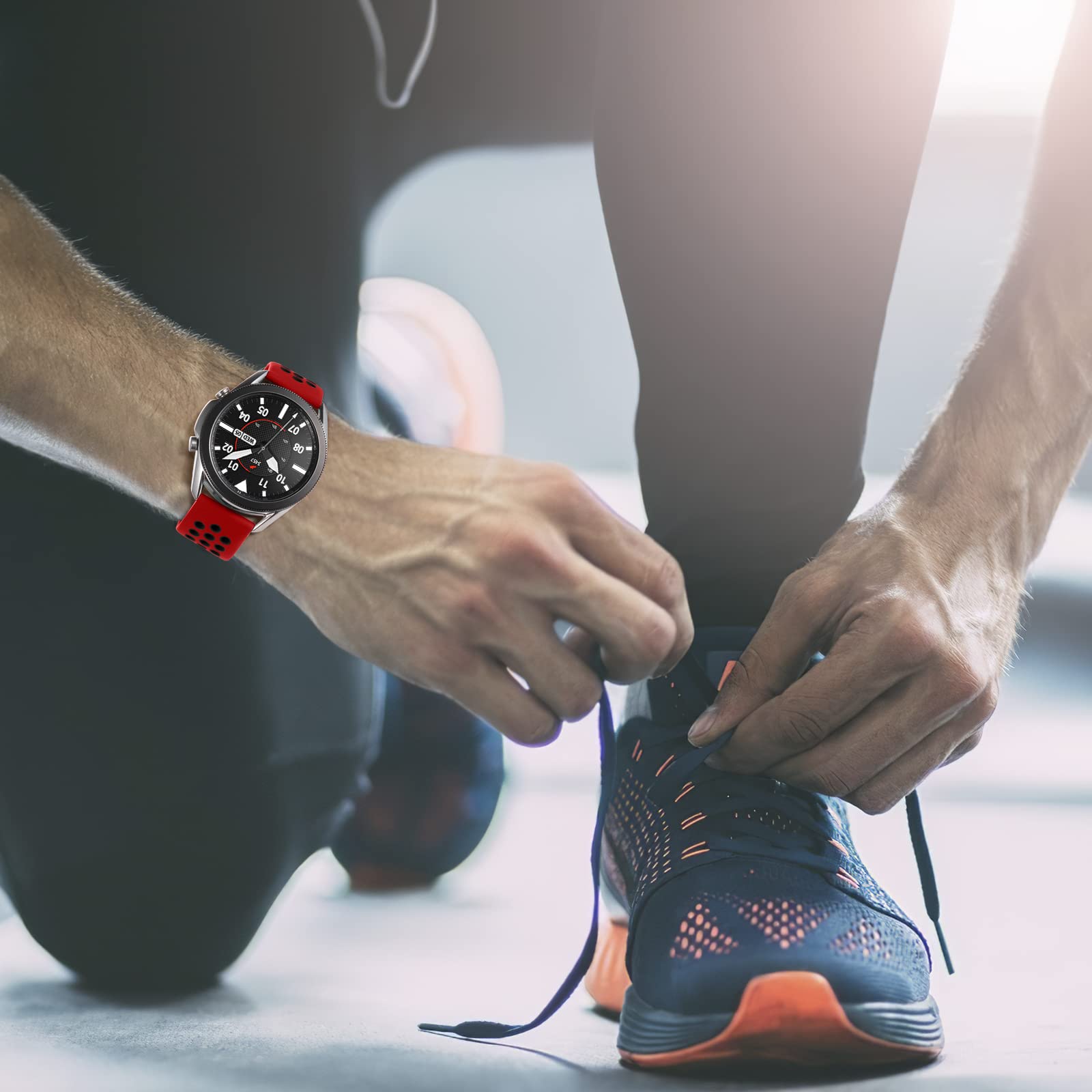 Rubinom Compatible For Samsung Watch 3 Bands 45Mm/Galaxy Watch Bands 46Mm/Gear S3 Frontier/Classic Watch, 22Mm Quick Release Sil