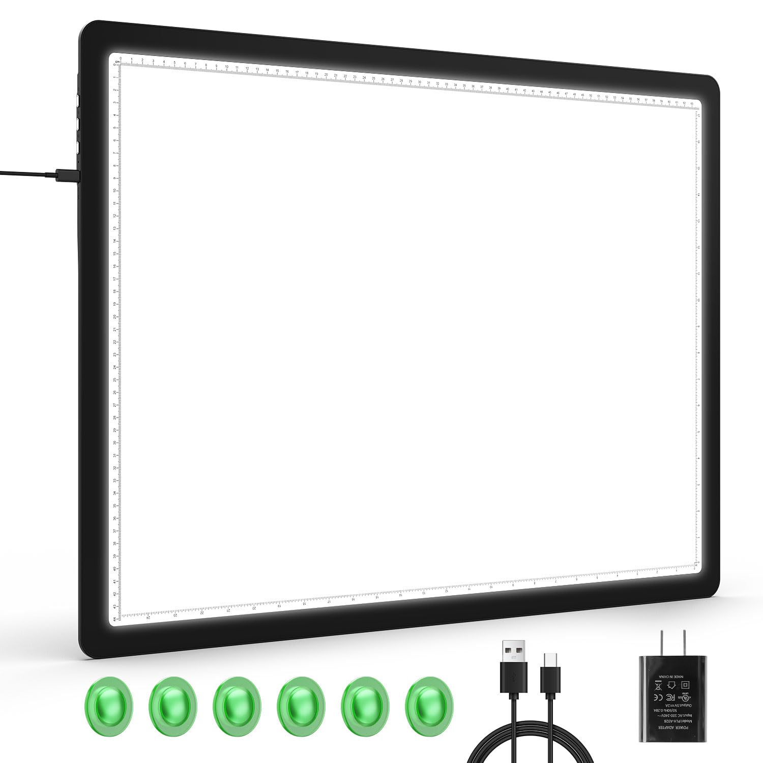 A2 Light Pad (25.2inch X 18.4inch), Magnetic Bright Light Box For Tracing,6 Levels Dimming/3 Color,Physical Buttons,Light Board For Di