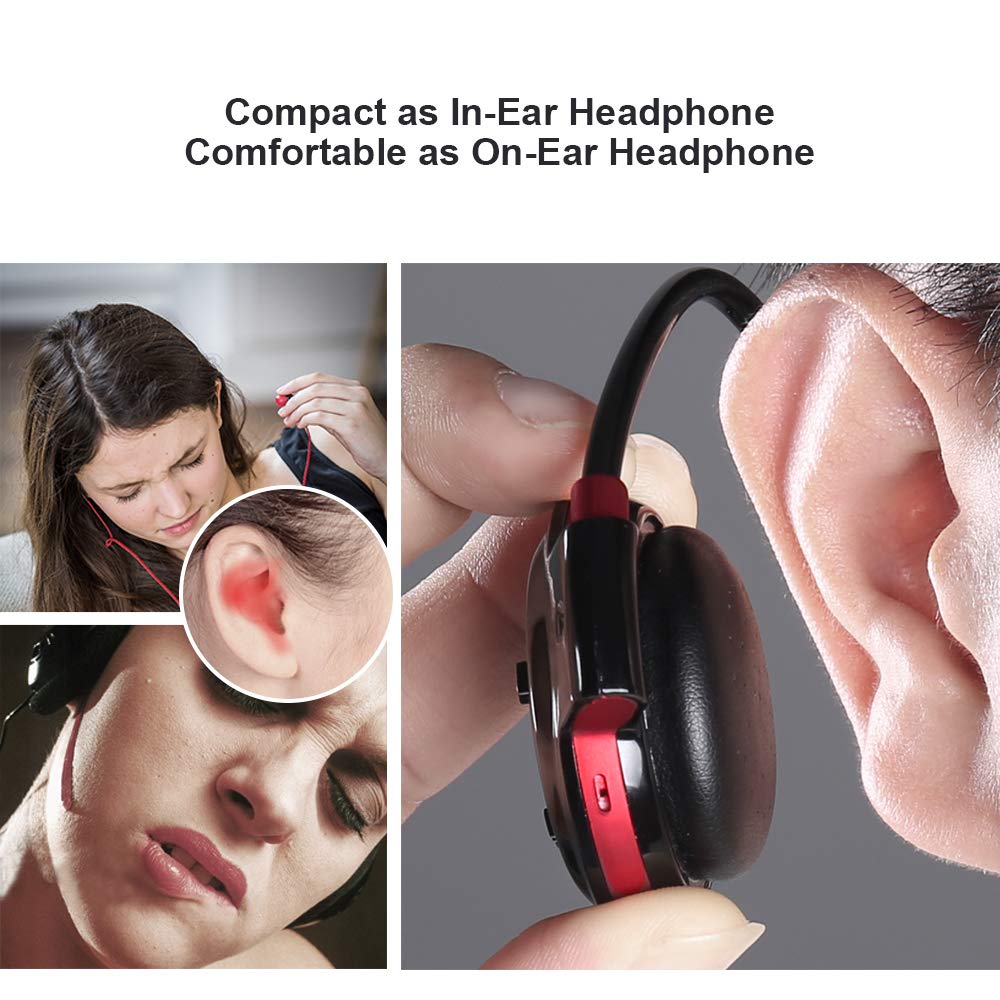 Cootree Wireless Headphone Sports Headset With Built In Microphone,Bluetooth Headphones Behind The Head,Foldable And Carried In