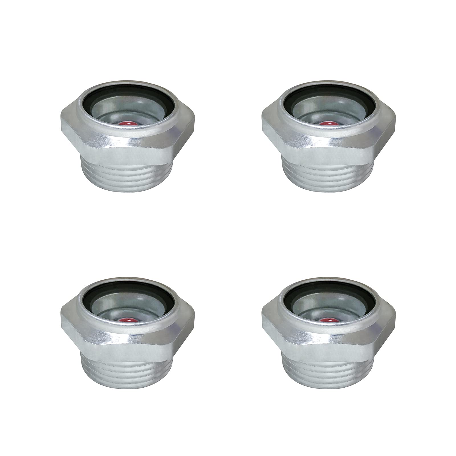 Air Compressor Sight Glass 1/2Inch Npt Male Thread Aluminum Alloy Hex Oil Sight Glass Window Oil Liquid Level Gauge For Air Comp