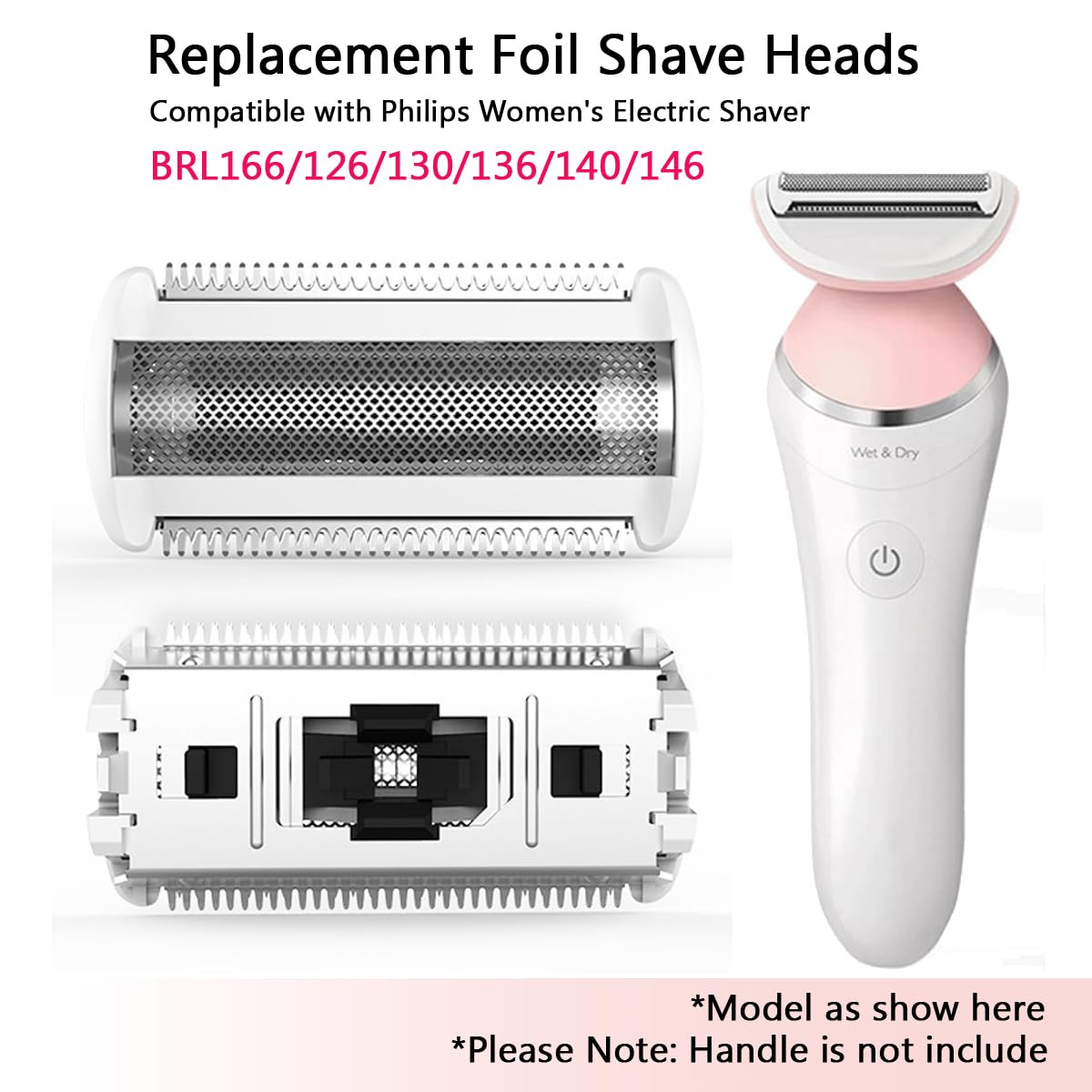 Movelove Brl130 Brl140 Brl126 Replacement Foil Head For Philips Women Trimmer Shaver Brl130 Brl140 Brl126/136/146 Bre620 640 650