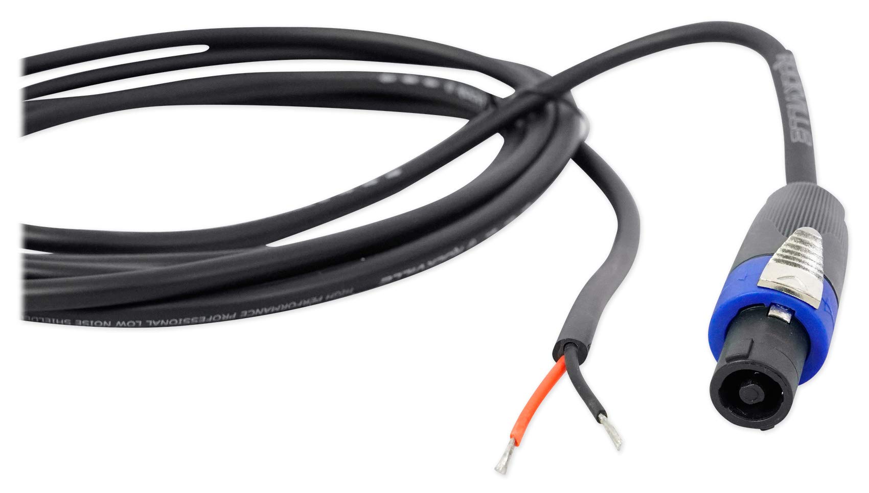 Rockville RHC10 10 Foot Speakon to Bare Wire Speaker Cable,16 Gauge,100% Copper