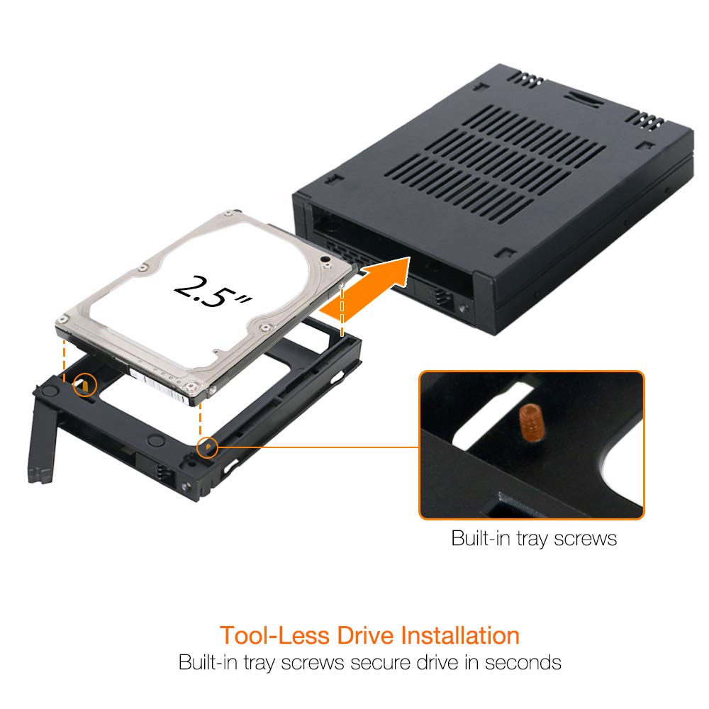 Icy Dock 2 Bay 2.5 Sas/Sata Hdd/Ssd Mobile Rack For External 3.5    Bay | Expresscage Mb742Sp-B