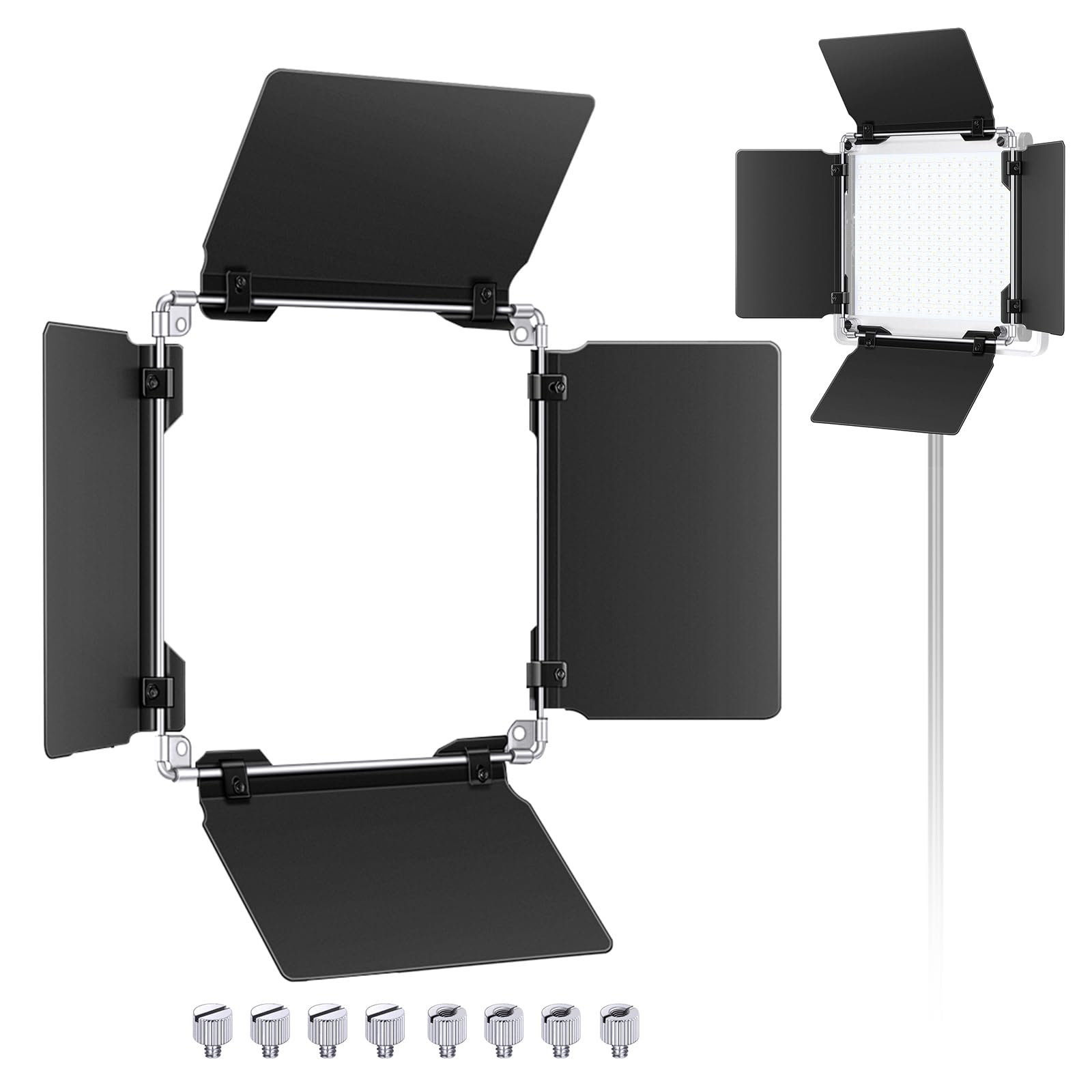 Neewer Professional Led Video Light Barn Door For Neewer 480 Led Light Panel 4.5X6.9 Inches/11.5X17.5 Cm, Solid Metal Constructi