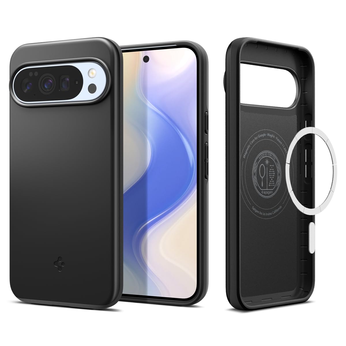 Spigen for Pixel 10/10 Pro Case, Thin Fit MagFit (2025) [Designed for Pixelsnap, Compatible with MagSafe Accessories] - Black