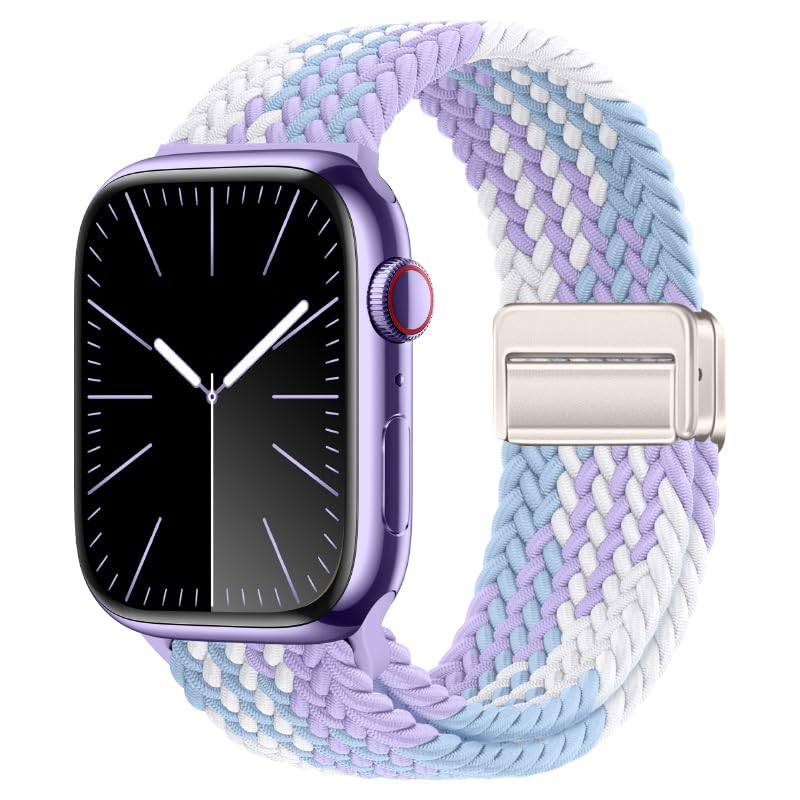 Relaxesque Smart Watch Bands For Men and Women, Braided Nylon Iwatch Band With Magnetic Clasp, 42mm/44mm/45mm/46mm/49mm(Series 1