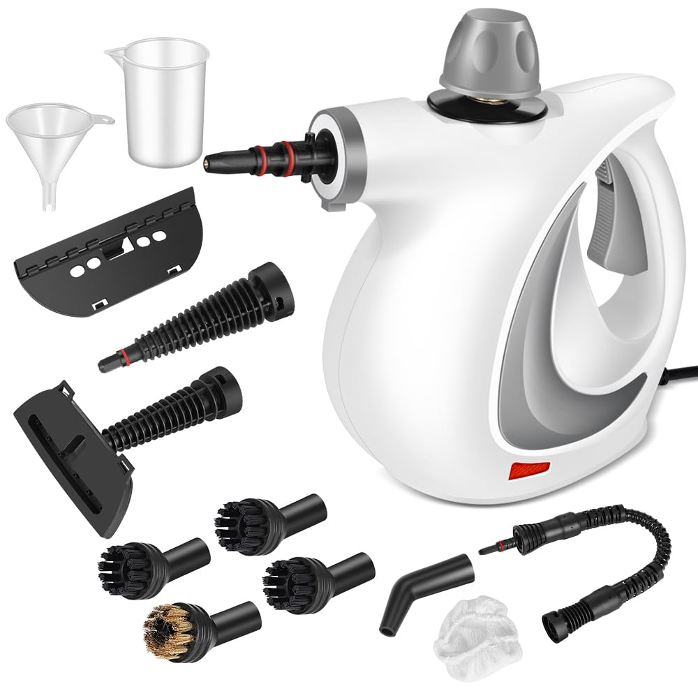 Handheld Pressurized Steam Cleaner With 12 Pcs Accessories, Portable Steamer For Cleaning, Steam Cleaner For Home Use, Steamer F