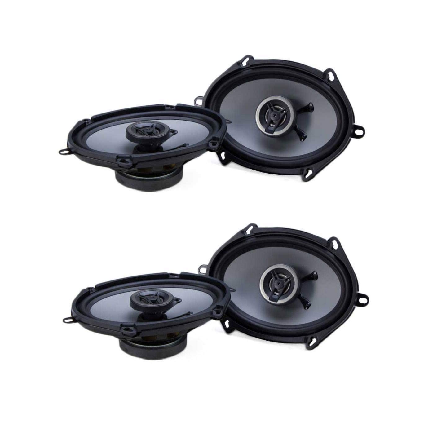 Crunch Cs 5768Cx, 250 Watts Full Range 2 Way 4 Ohms Coaxial Car Audio 5X7 By 6X8 Speaker Pair, Black, 2 Pack