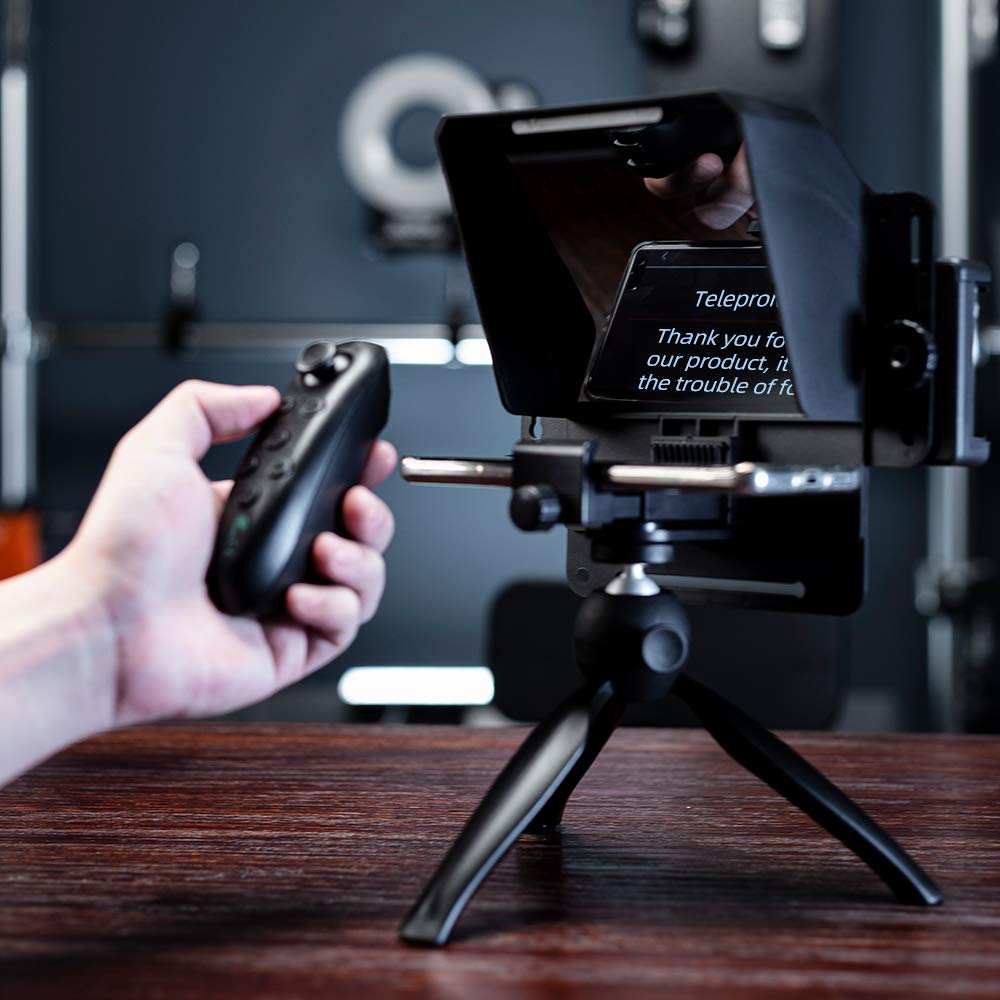 Ambitful Teleprompter Kit Portable Inscriber Mobile Phone Teleprompter Artifact Video With Remote Control For Phone And Dslr Recording (Mini Teleprompter Only)