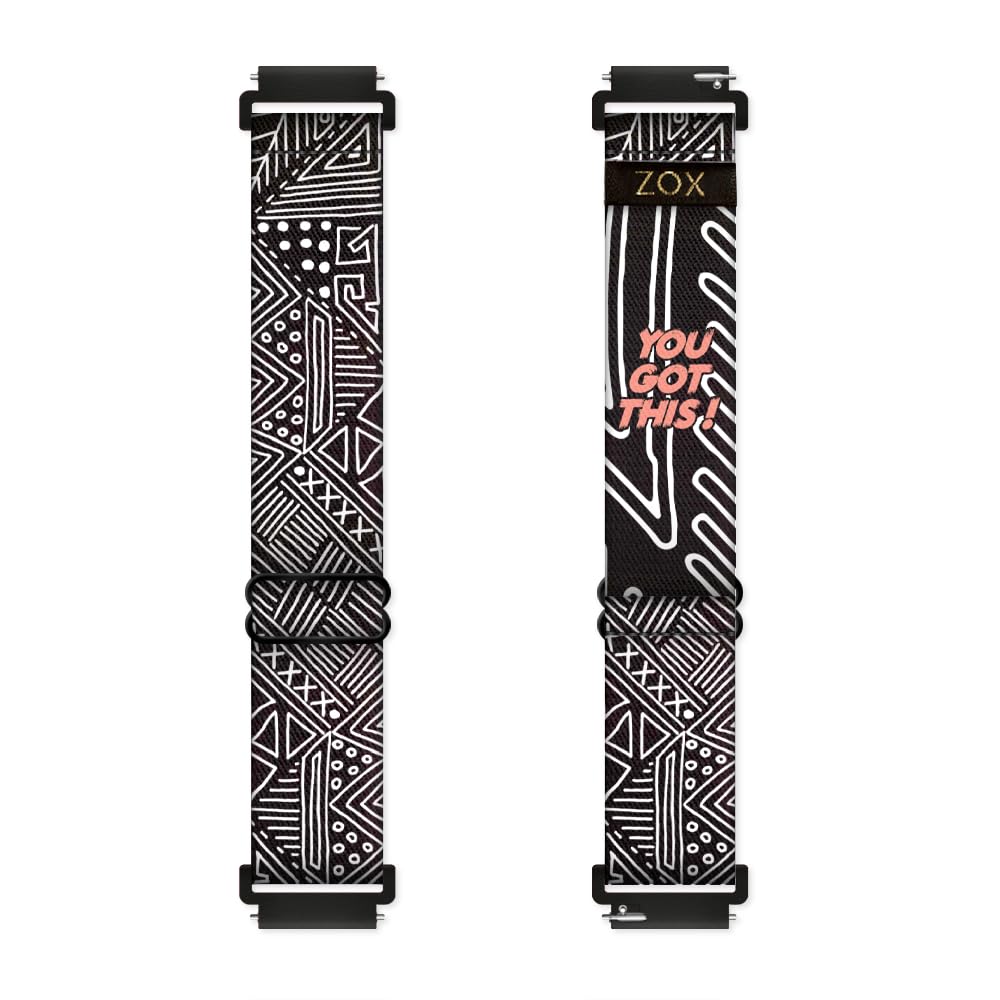 Zox Android Smart Watch Band - You Got This | Soft, Adjustable Elastic Band With Motivational Affirmations And Beautiful Artwork