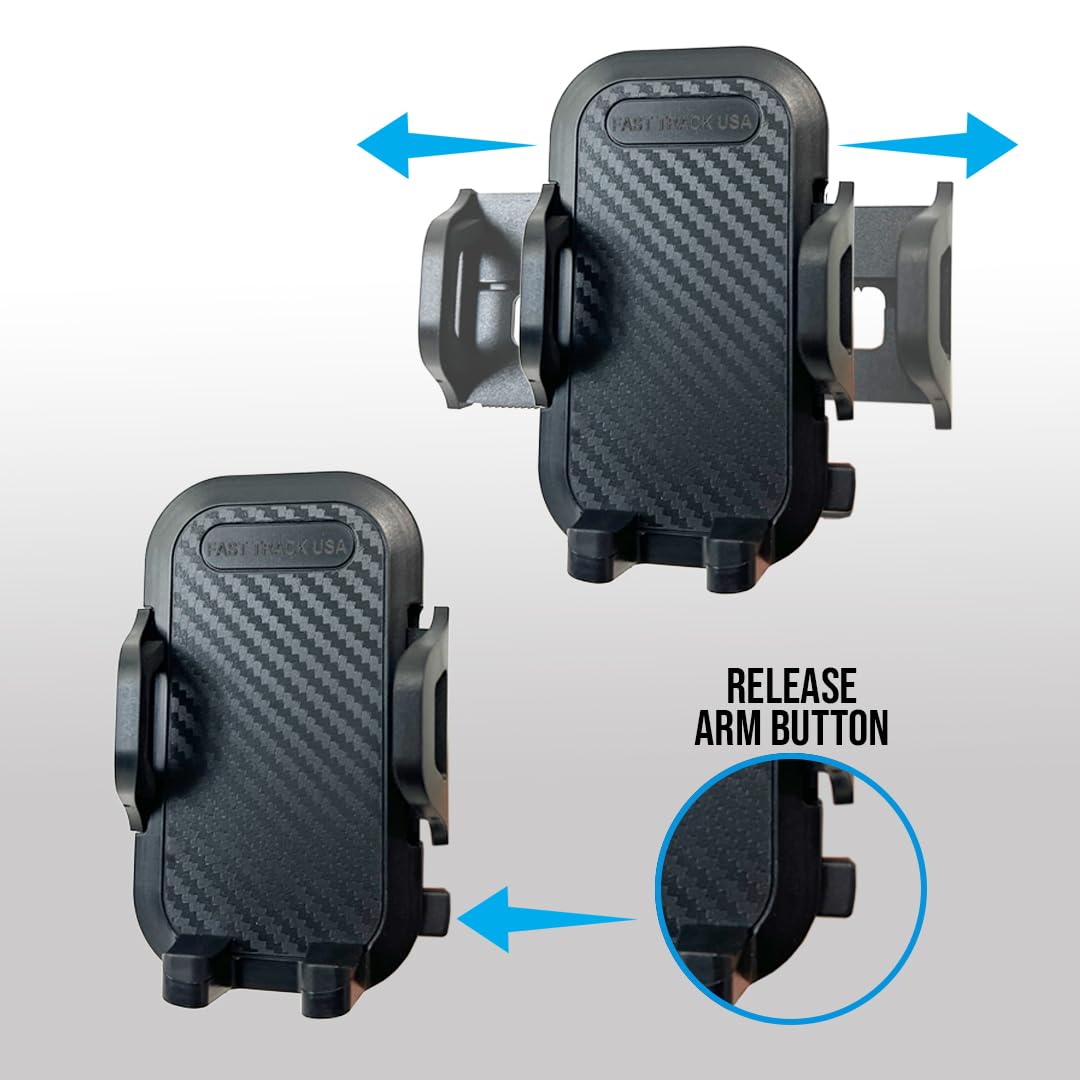 Fast Track Usa 360 Car Phone Mount Holder Adjustable Long Neck Adaptable Cradle For Windshield, Dashboard And Office Desk. Compatible With Any Smartphone