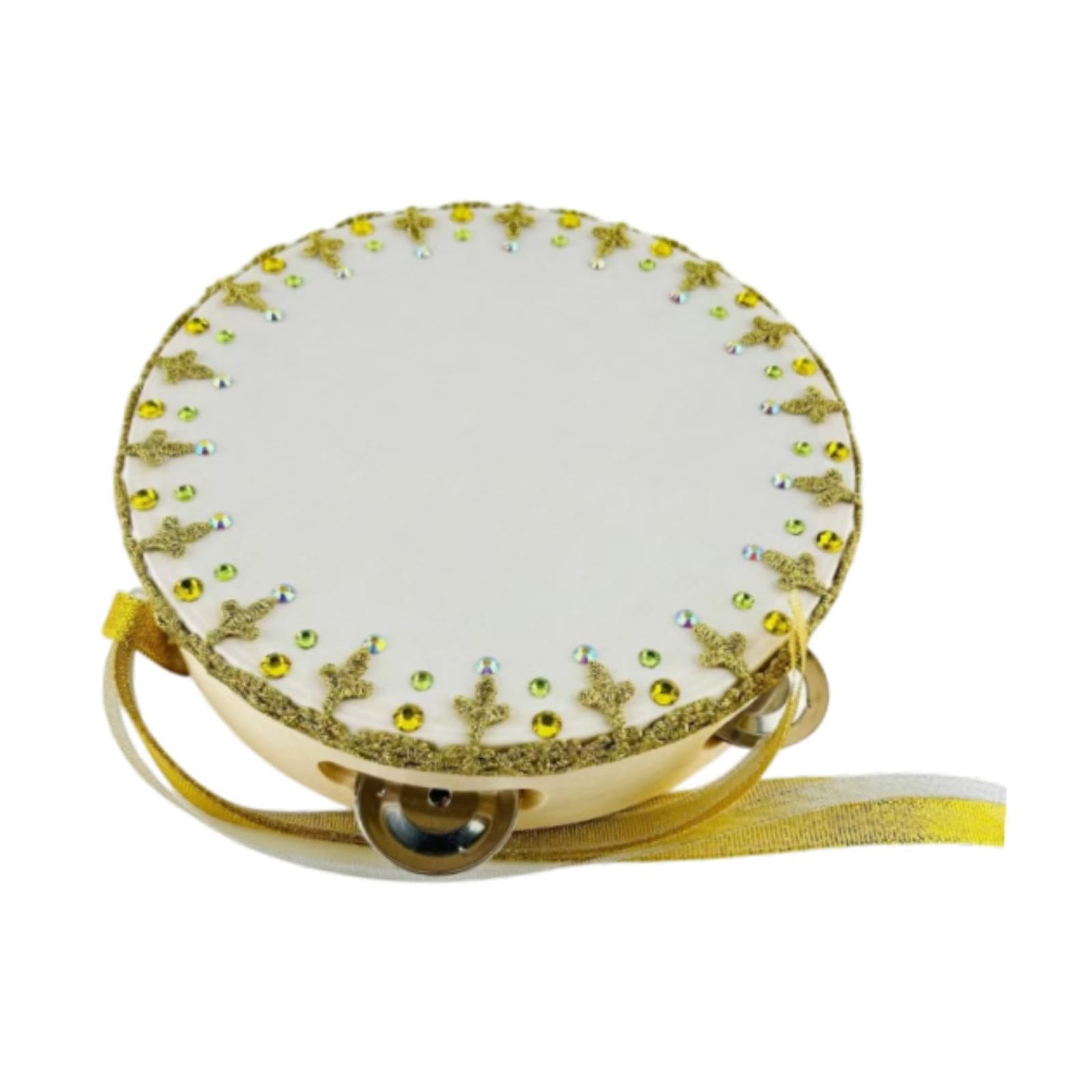 LOOM TREE Ballet Tambourine Hand Held Handmade Dance Prop for Educational Party Rhythm 6 inch | Percussion | Hand Percussion | T