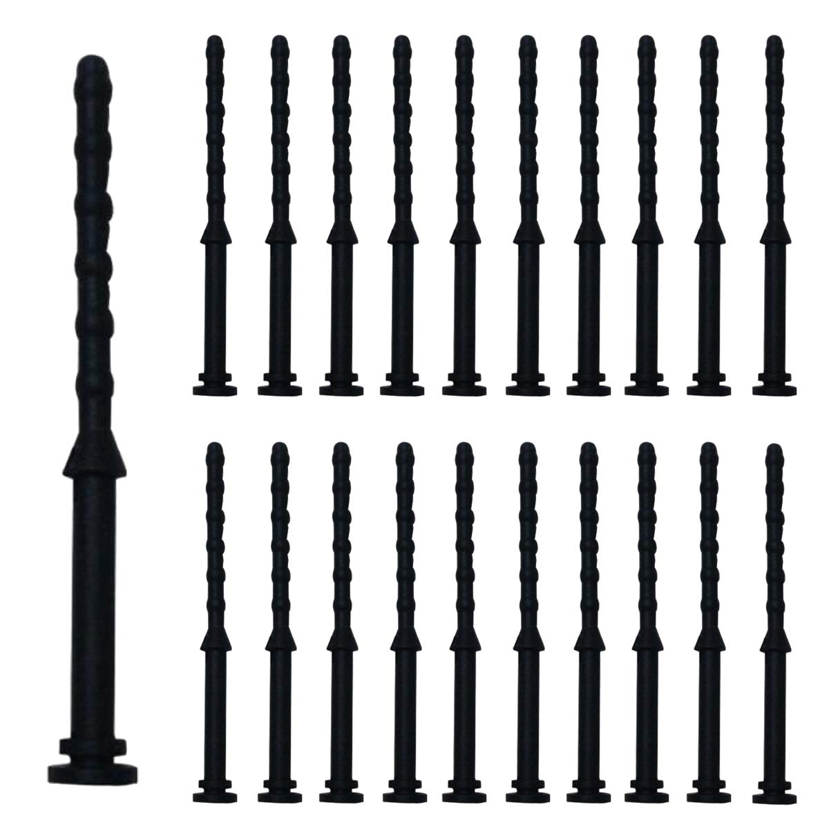 20Pcs Pc Case Fans Computer Cooling Fan Mount Screws, Cpu Fan Mounting Pin Rivet Black Soft Rubber Reducing Noise Anti Vibration Screws 65Mm / 2.56In