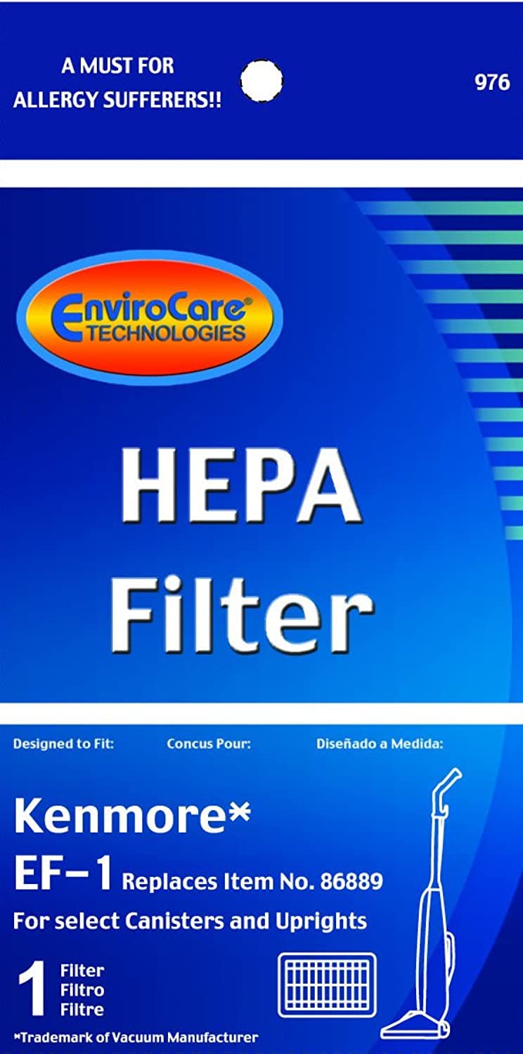 Envirocare Replacement Hepa Vacuum Cleaner Filter Designed To Fit Kenmore Ef 1 For Select Canisters And Uprights