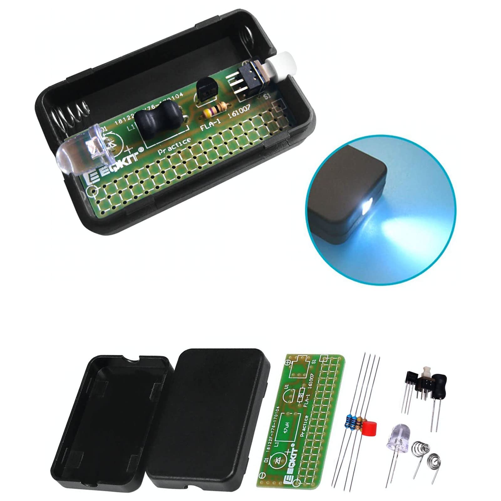 Mioyoow 2 Pack Simple Flashlight Diy Kit Module For Soldering Electronics Practice Funny Diy