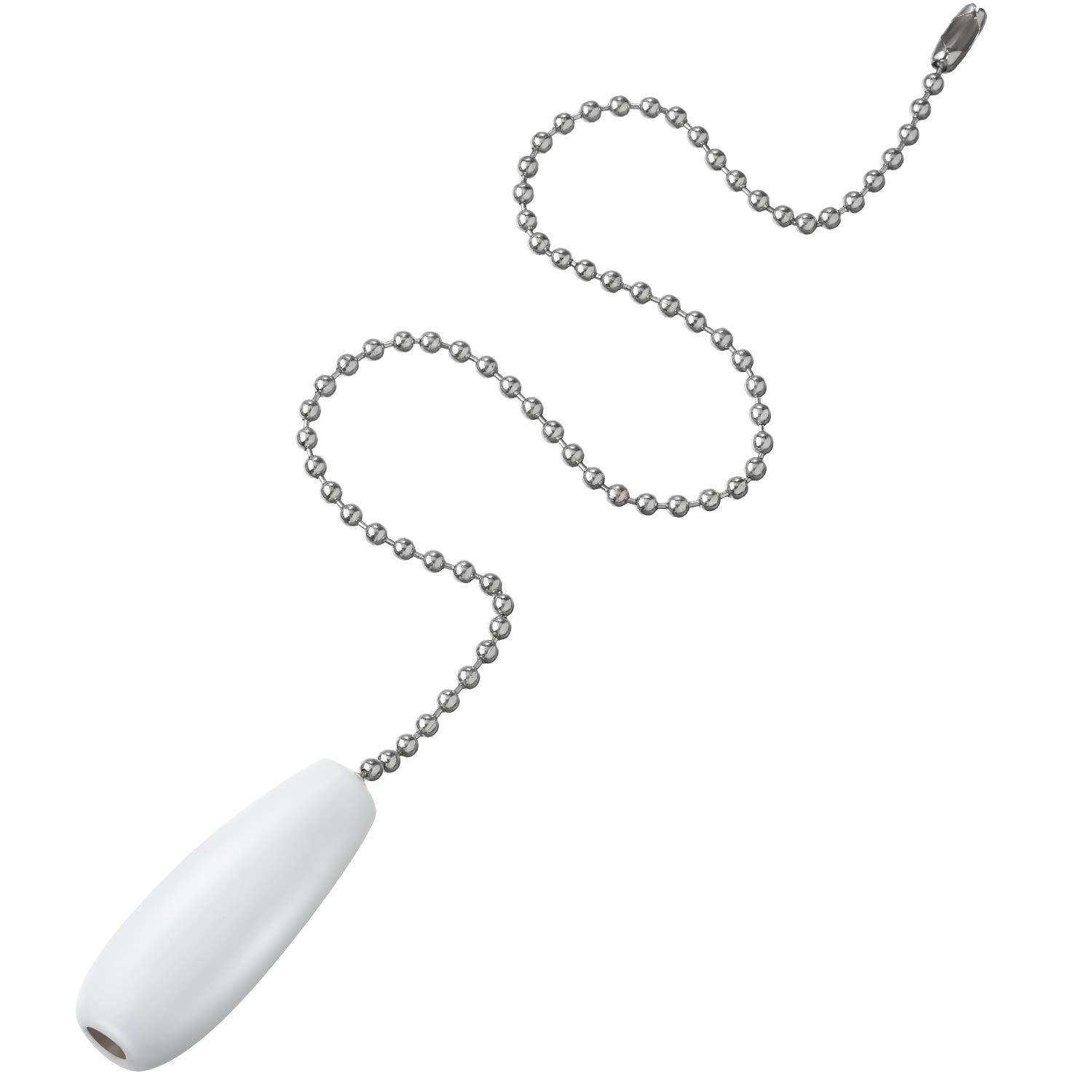 8 Pieces Ceiling Fan Pull Chains Extender Wooden Pendant Pull Chain Extension For Ceiling Light Lamp Fan (White)