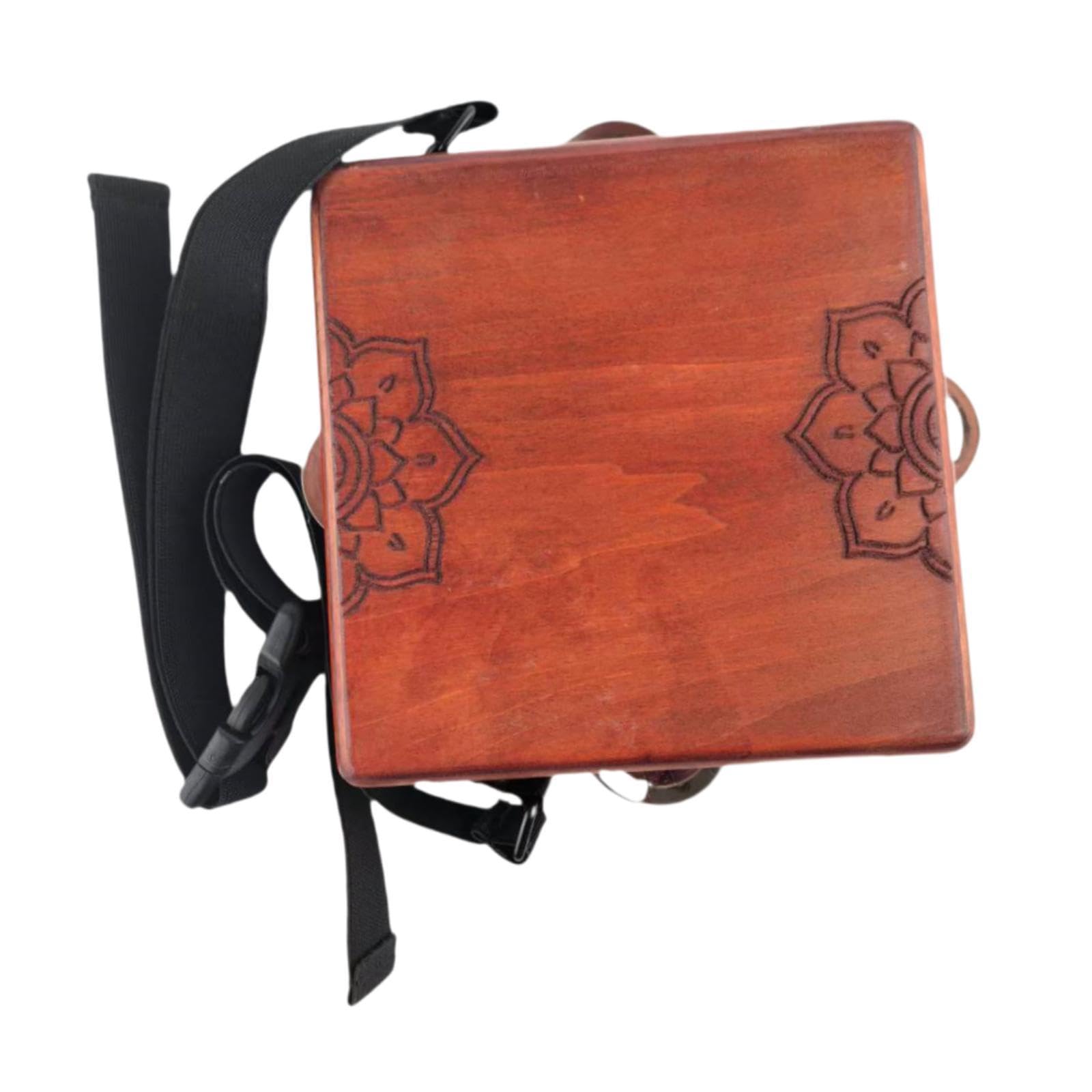 ECOMISTIQ 2 Tone Cajon Easy to Carry for Beginners Professional Wearable Wooden Drum | Folk & World Drums | Cajons |