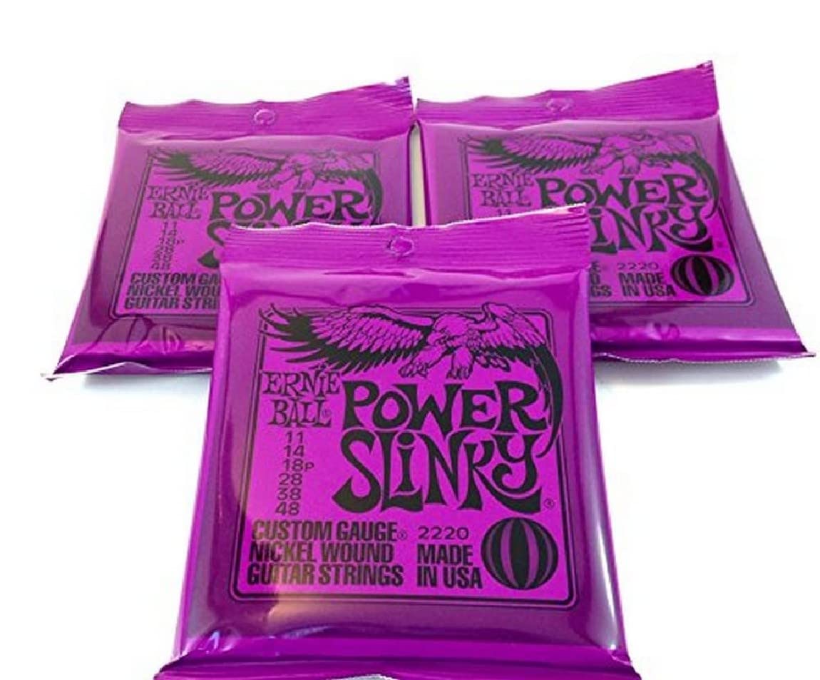 Ernie Ball Power Slinky Guitar Strings (Pack Of 3) (2220X3)