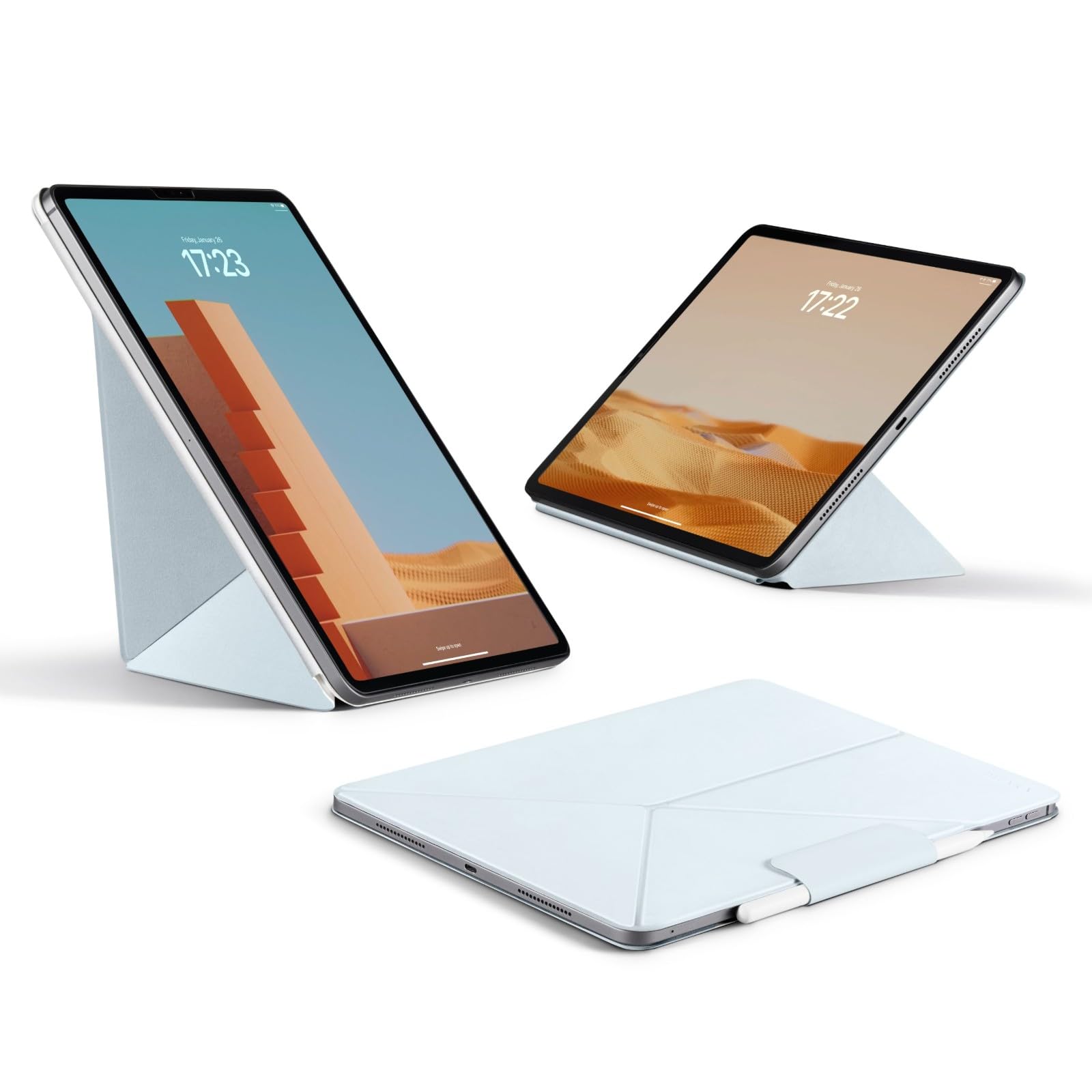 Pitaka Ipad Pro 11 Inch Case, Compatible With Ipad Air M2 11 Inch (6Th/5Th/4Th Gen) & 2022/2021/2020/2018 Ipad Pro 11 (1 4Th Gen), Portrait/Landscape Magnetic Case With 4 Standing Angles   Blue