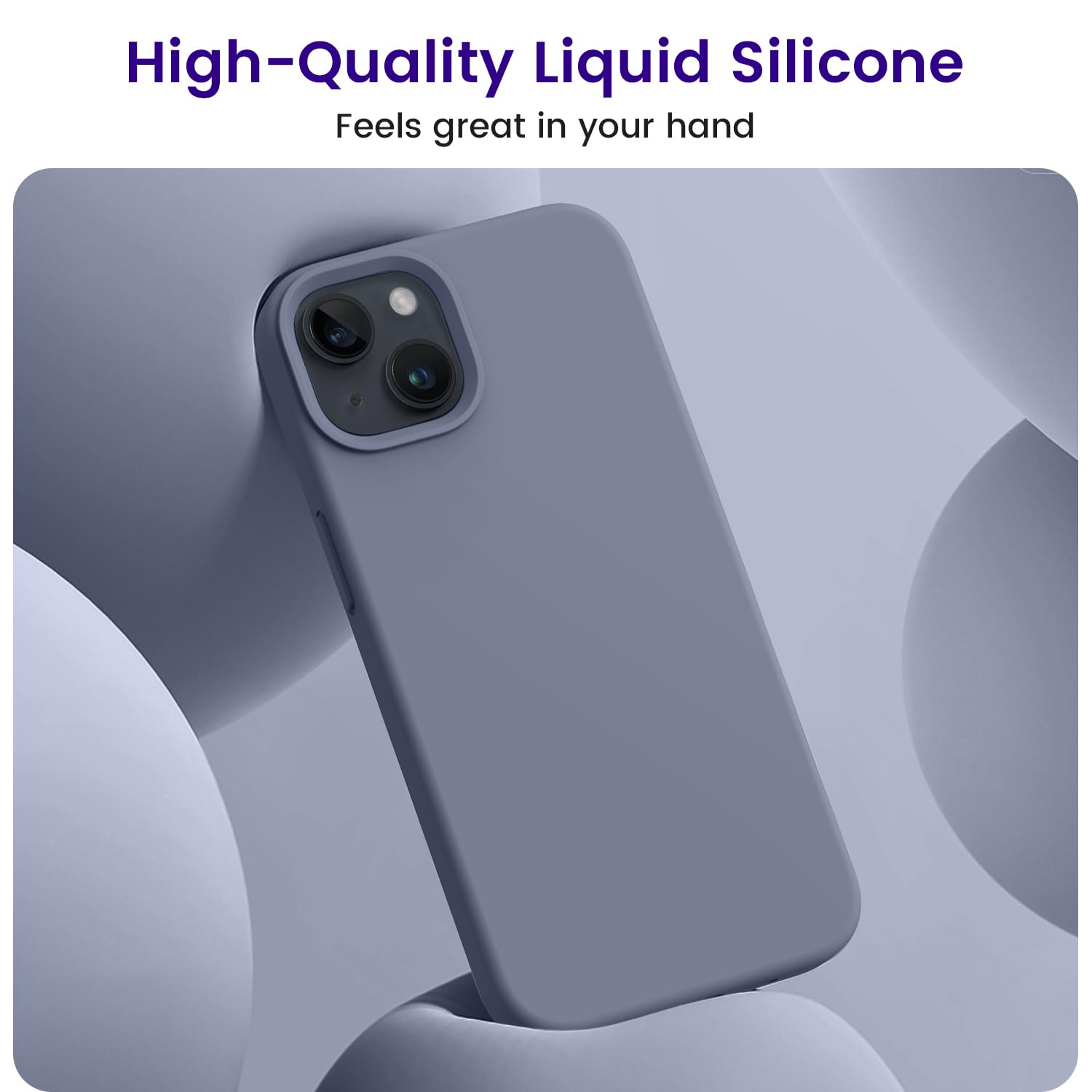Otofly Designed For Iphone 13 Case, Silicone Shockproof Slim Thin Phone Case For Iphone 13 6.1 Inch (Lavender)