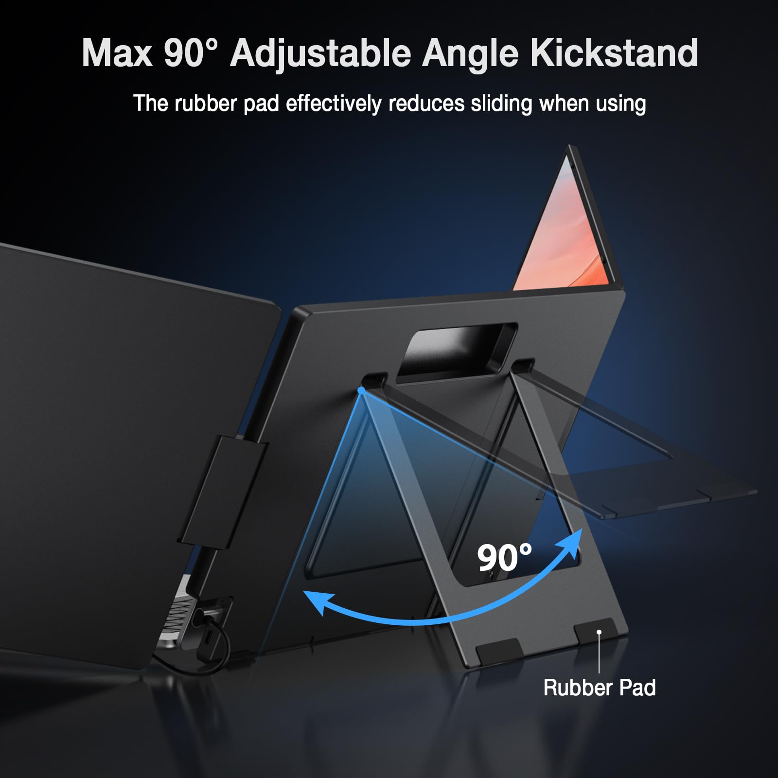 Kyy 15.6'' Laptop Screen Extender, 1080P Fhd Ips Portable Monitor, One Cable Usb C Triple Monitor, Dual Travel Screen For 12'' 1