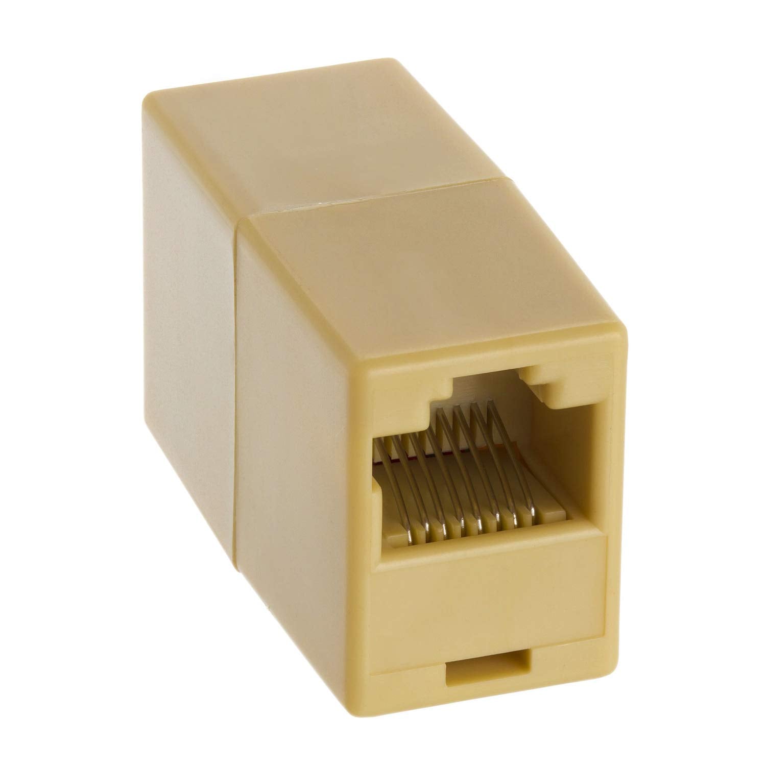 Cmple - Inline Coupler RJ45 Cat5e Keystone Jack 8P8C Straight - Beige