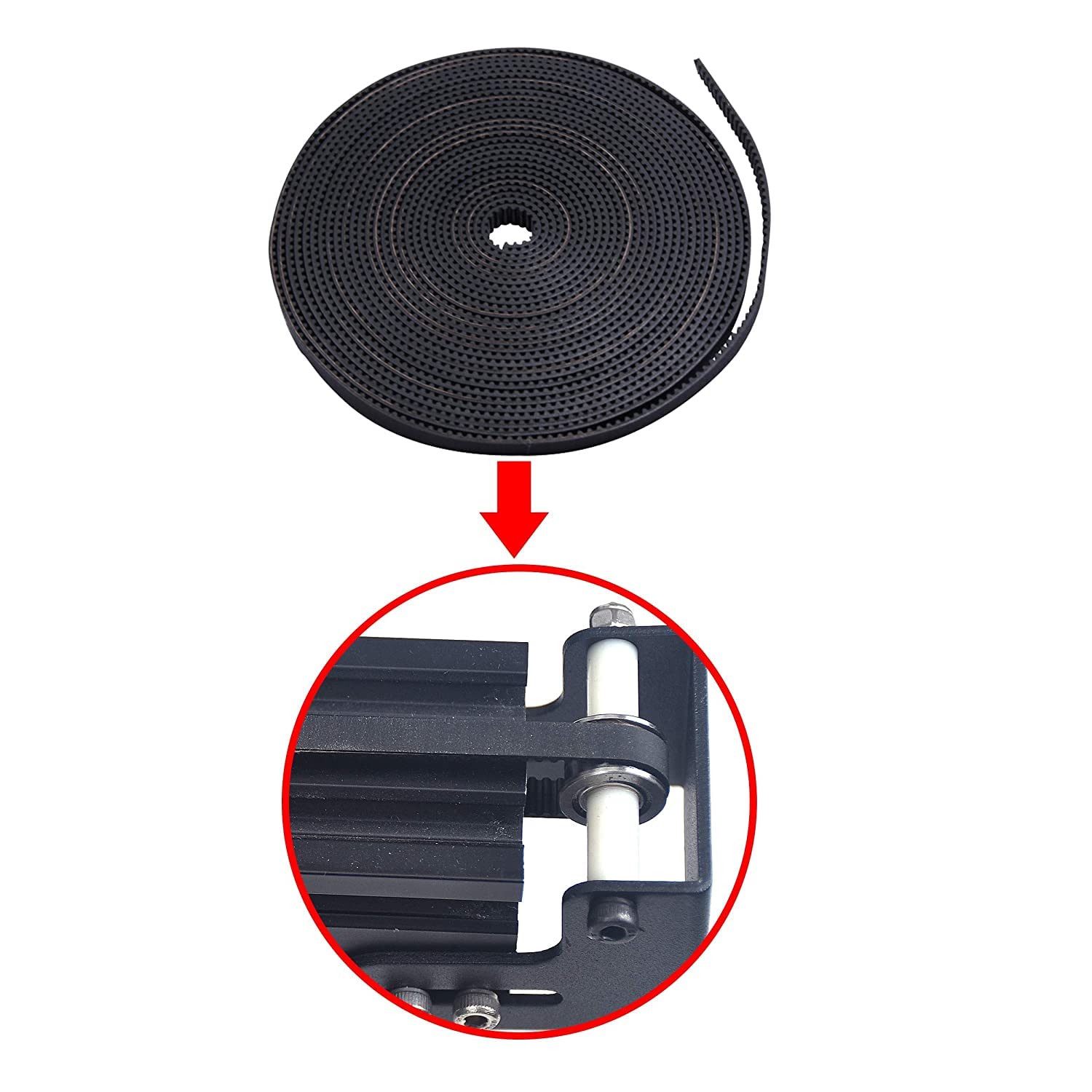 3D Printer Belt 10 Meters(32.8Ft) Gt2 Belt 2Mm Pitch 10Mm Wide For 3D Printers