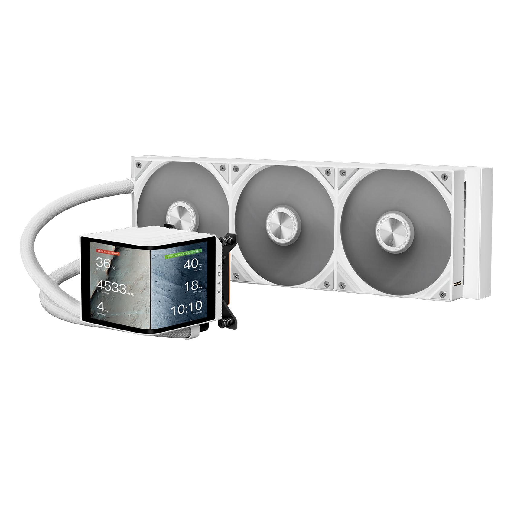 TRYX Fan LP360NDS3MG1W PANORAMA 360 AIO Liquid Cooler White Retail
