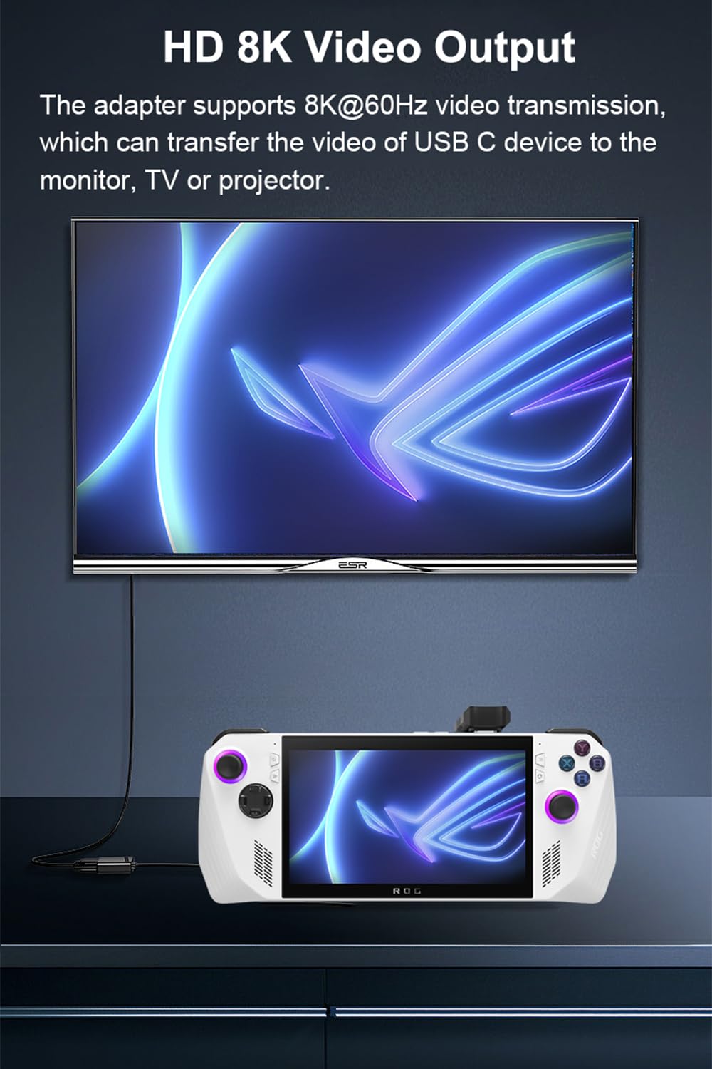 Jadebones 180 Degree Angle Usb C Adapter (2 Pack), U Shape Usb C Male To Usb C Female Pd 140W Extender Connector For Rog Ally,St