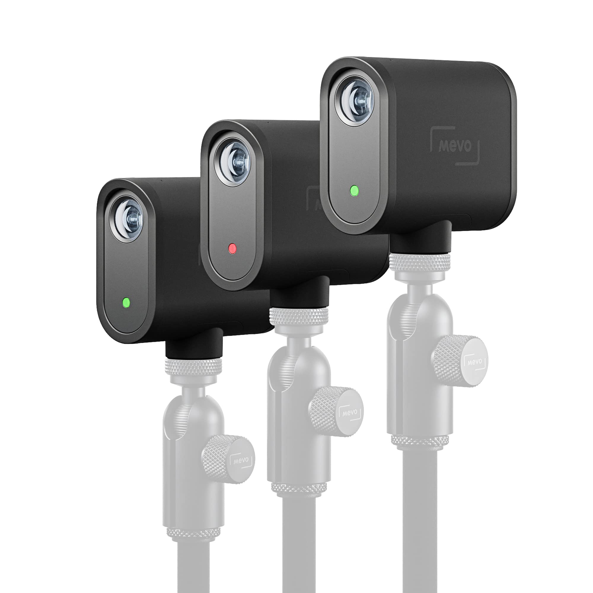Logitech for Creators Mevo Start 3-Pack Wireless Live Streaming Cameras, for Multi-Camera HD Video,App Control and Stream via Sm
