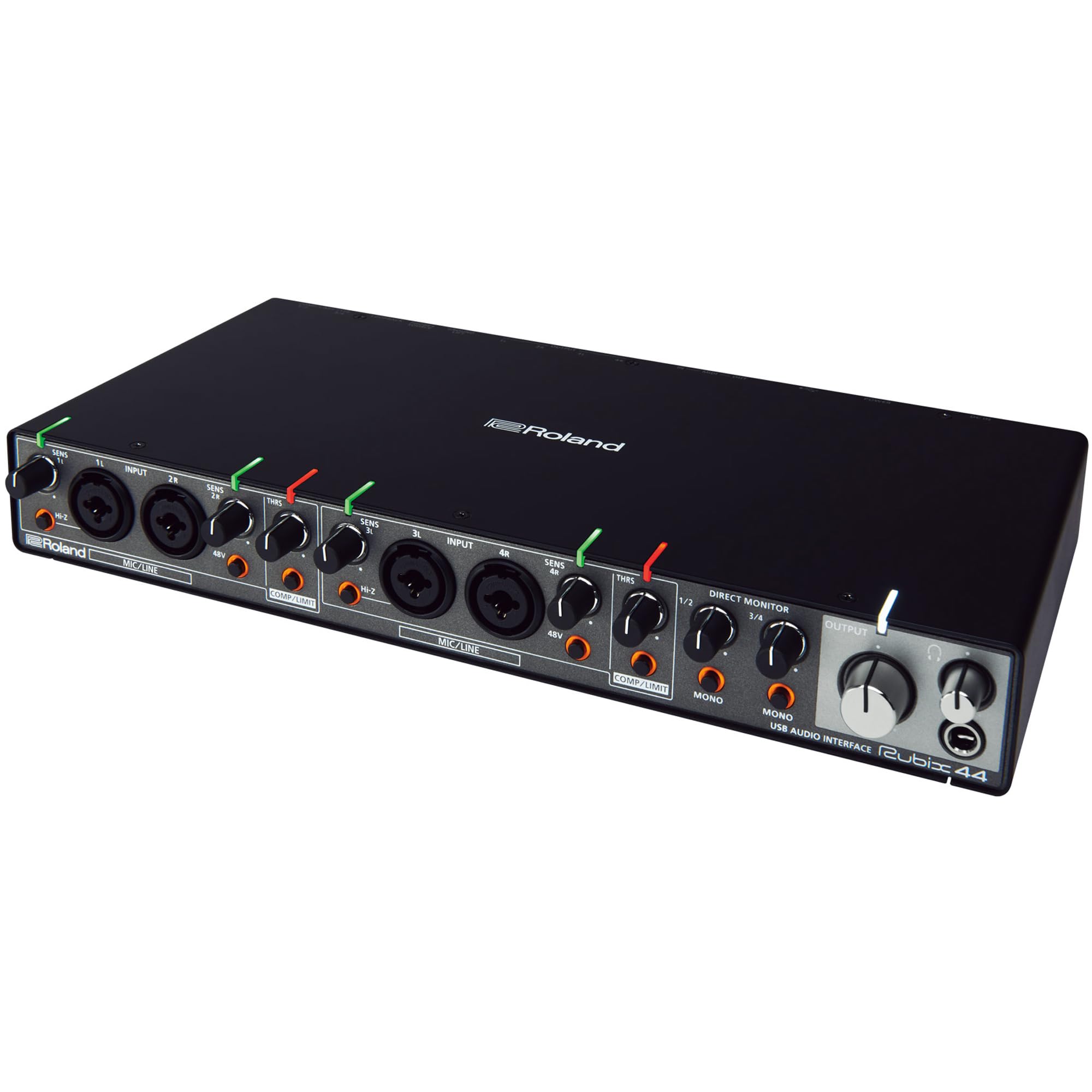 Roland Rubix44 4-In/4-Out USB Audio Interface | High-Resolution Audio | Record with Mics, Guitars, Keys & More | Compact & Durab
