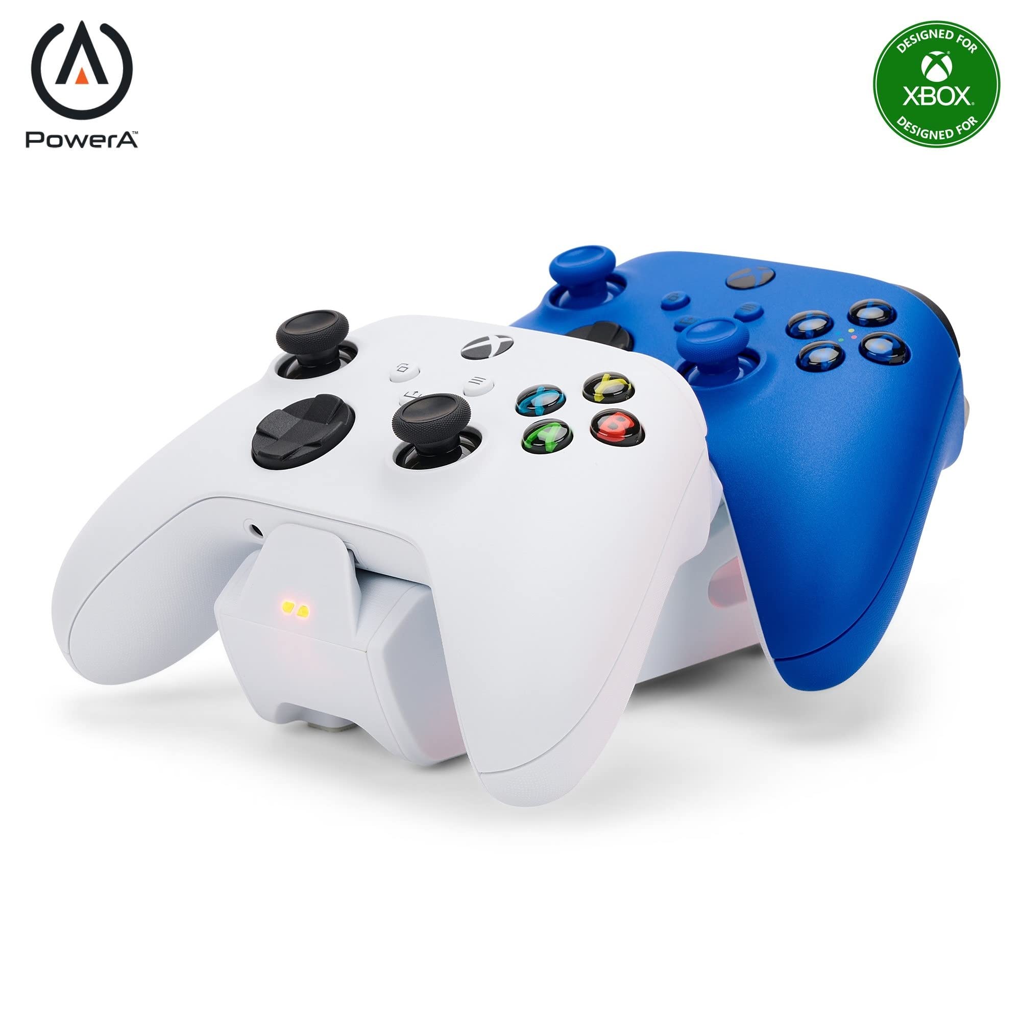 PowerA Duo Charging Station for Xbox Series X|S - White, Wireless Controller Charging, Rechargeable Battery