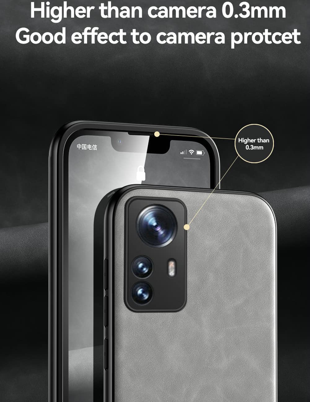 Kepuch Silklike Case For Xiaomi 12   Cover Bumper Built In Metal Plate For Xiaomi 12   Gray