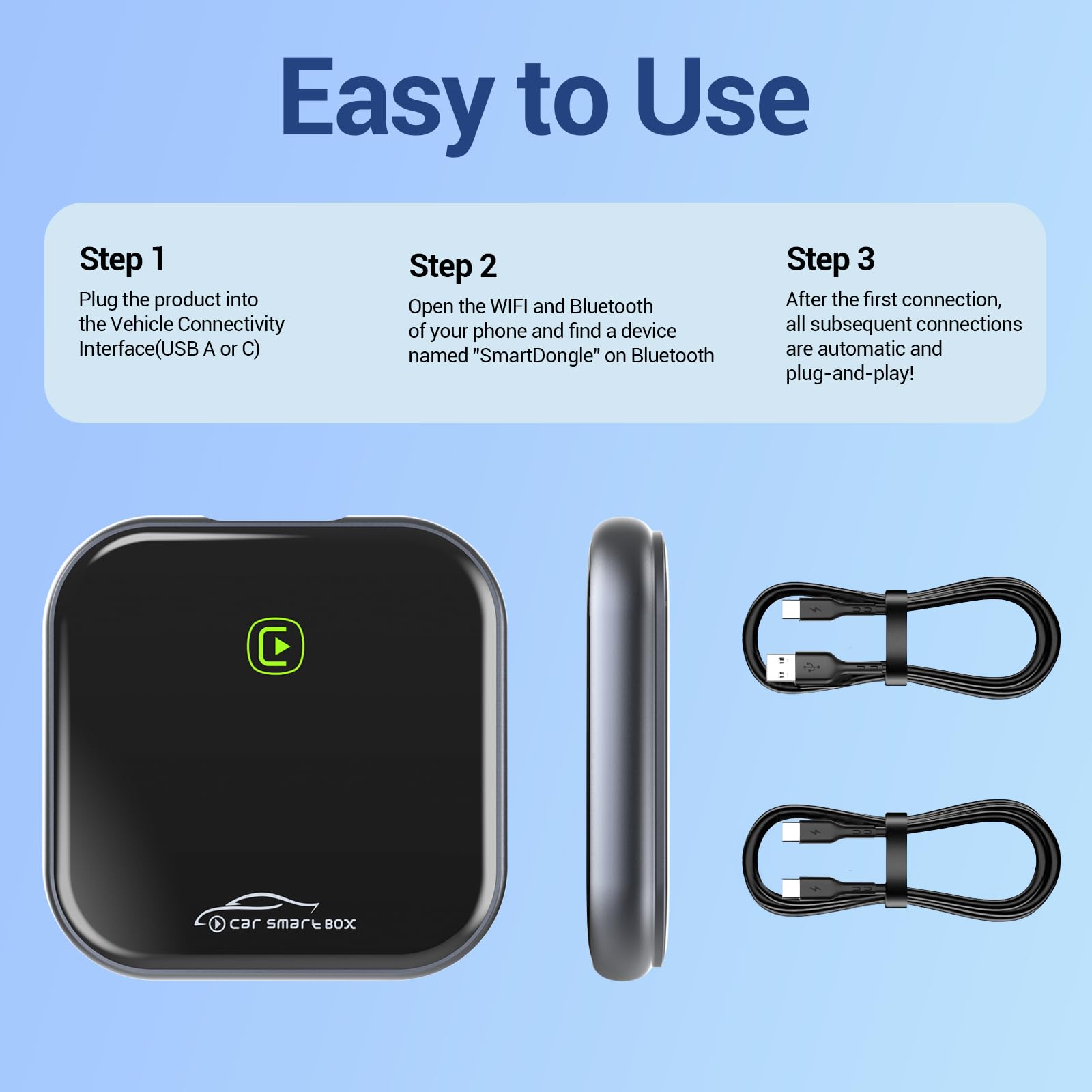 Yesrock Wireless Carplay Adapter For Apple 2024 Upgrade   Stable Fast No Lantency For Convert Wired To Wireless Carplay Play & P