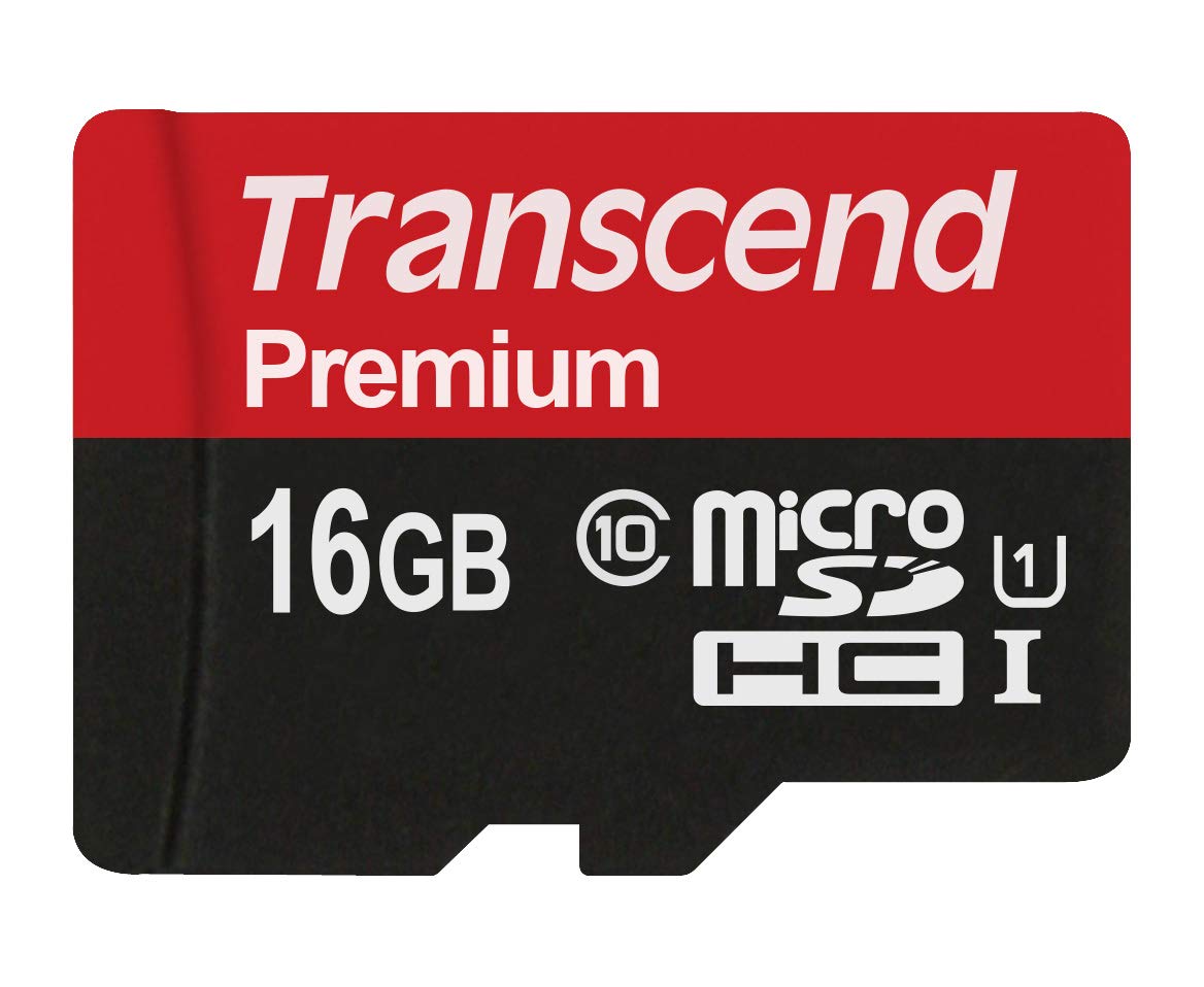 Transcend 16Gb Microsdhc Class10 Uhs-1 Memory Card With Adapter 60 Mb/S (Ts16Gusdu1)