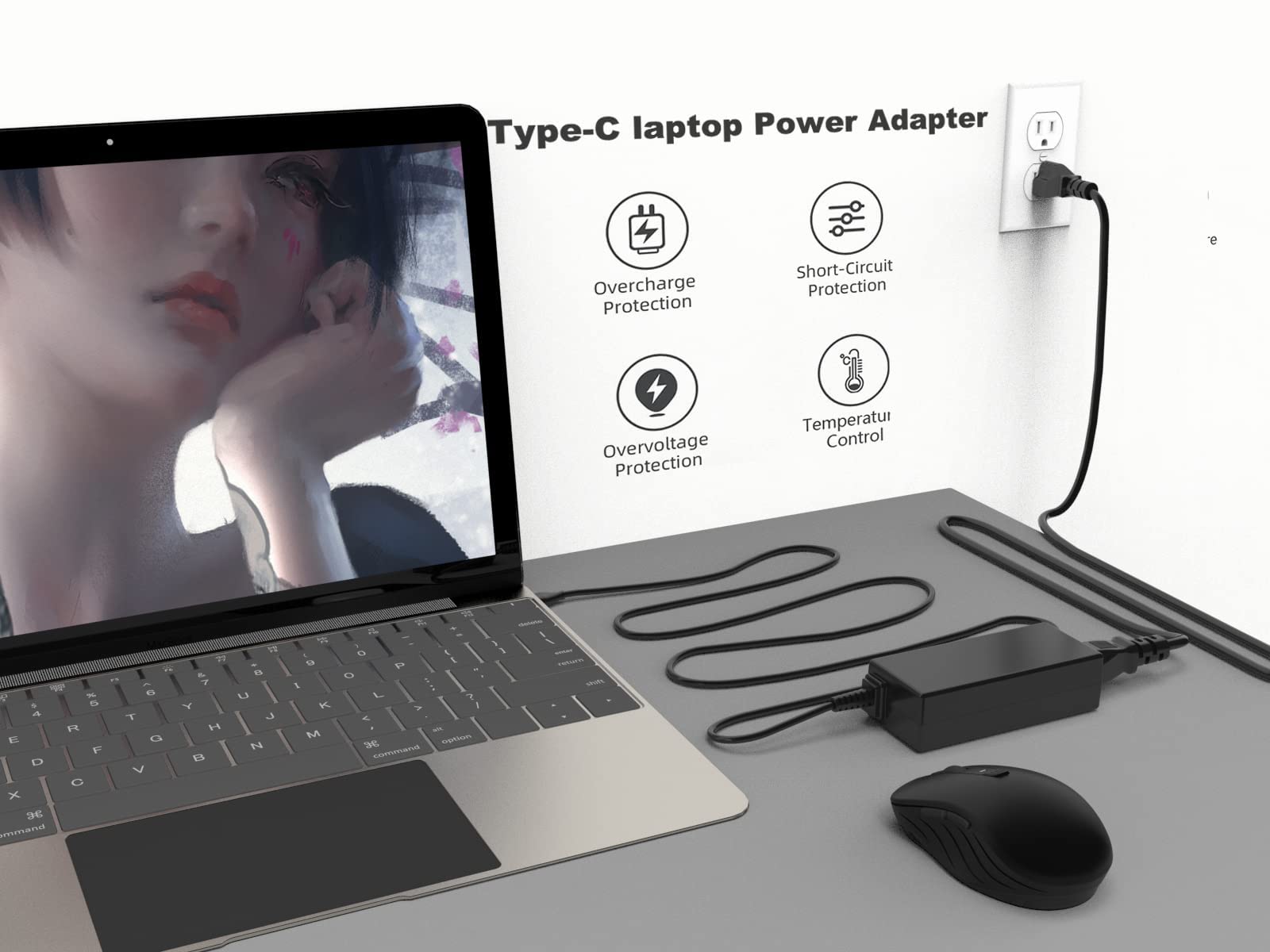 45W Usb C Chromebook Charger Replacement Compatible With Hp, Dell, Lenovo, Acer, Asus, Samsung, Google Type C Laptop Charger, Hp