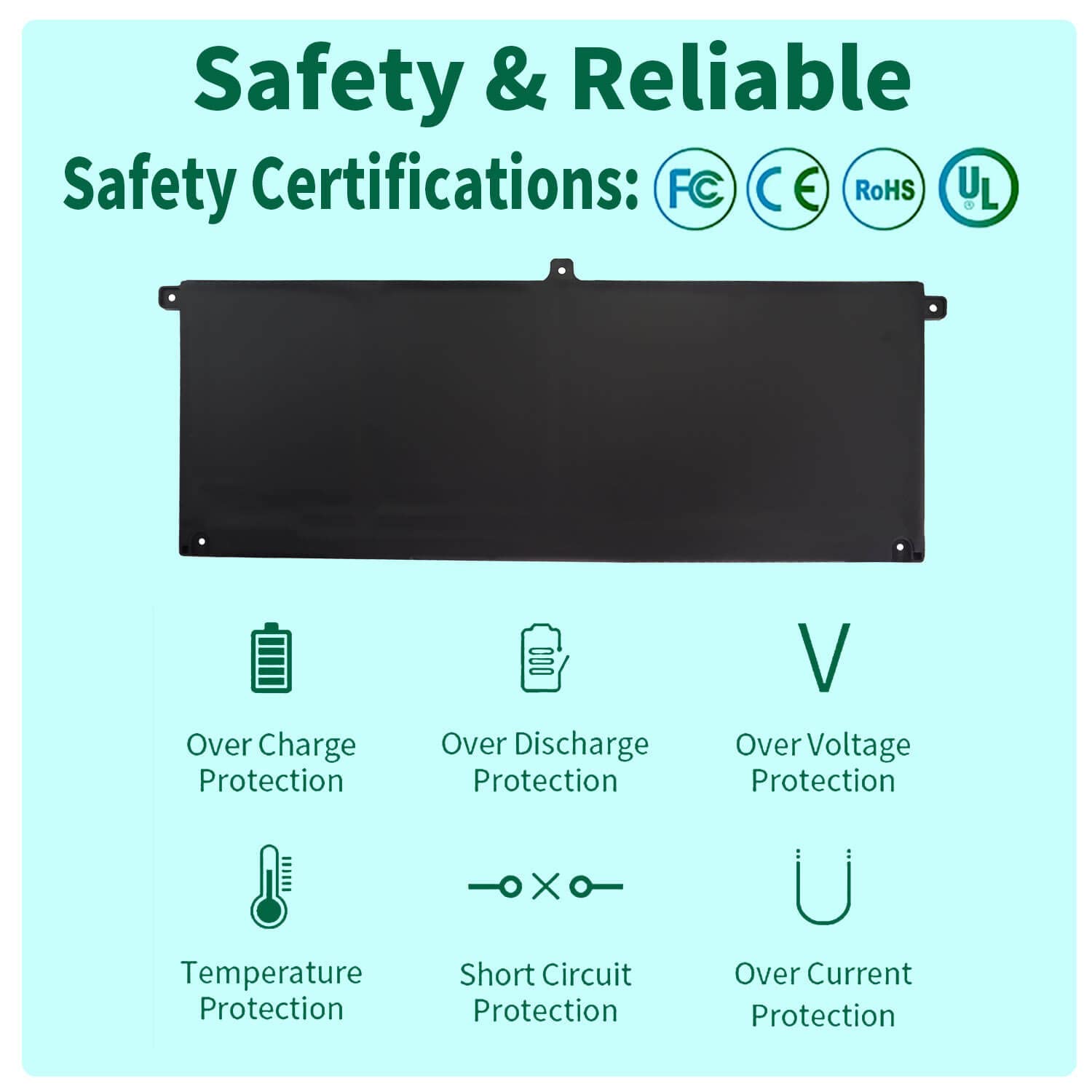 53Wh H5Ckd 15V Battery Replacement For Dell Inspiron 5400 5406 7405 7300 7306 7500 7506 2 In 1 Silver 5300 5301 5401 5402 5408 5