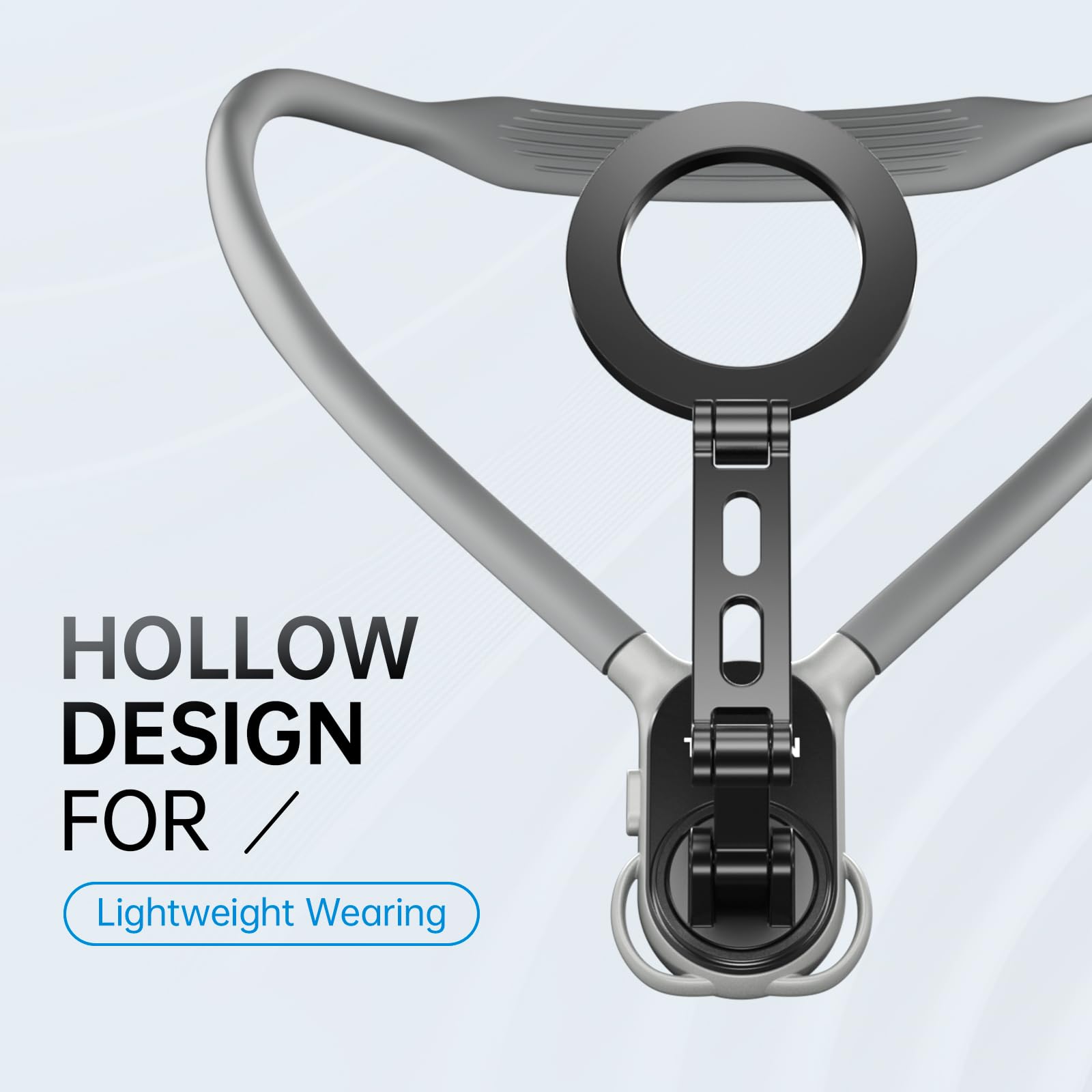 Telesin Max Magnetic Neck Mount For Phones, Pov/Vlog Neck Phone Holder W Fixing Chest Strap Selfie Mount Hand Free Phone Neck Ho