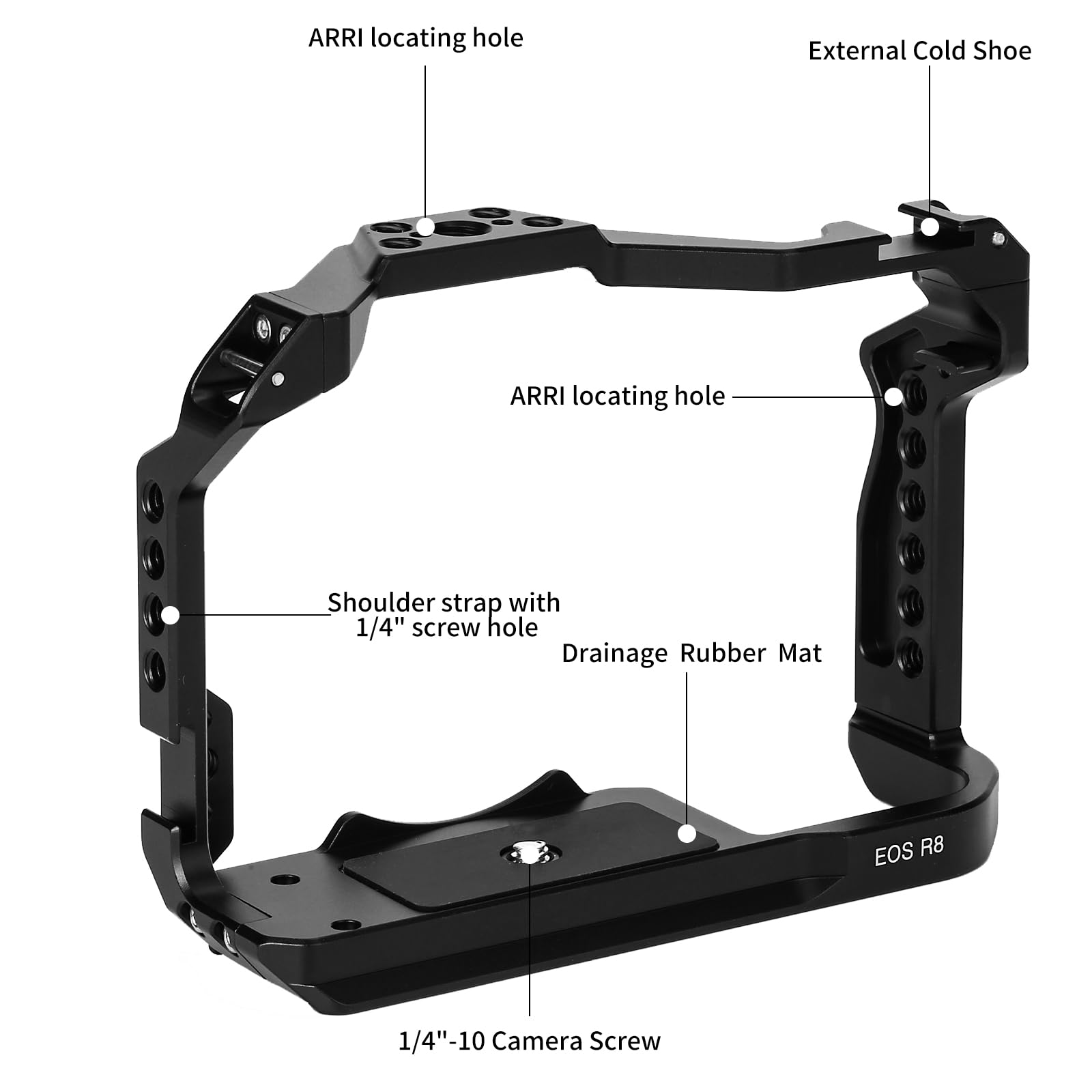 Eos R8 Camera Cage, Eos R8 Cage For Canon Eos R8 Camera Case Camera Rig Cold Shoe