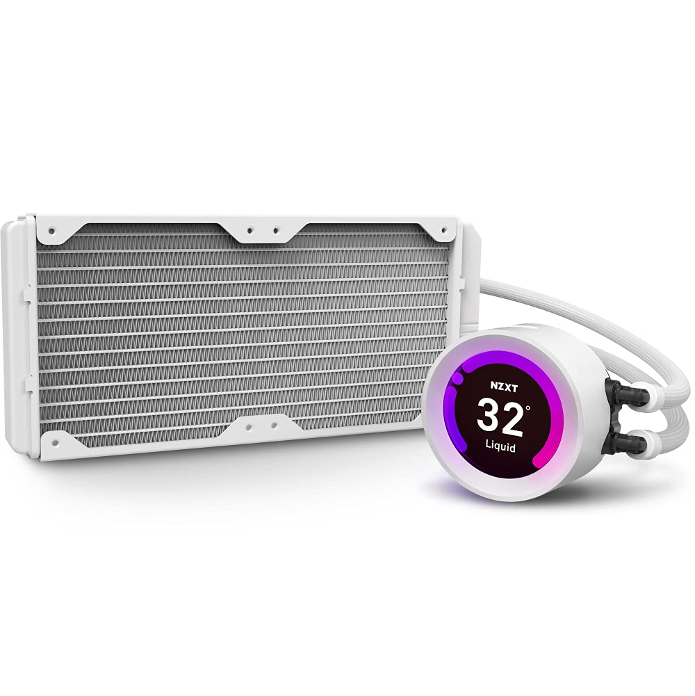 Nzxt Kraken Z53 Rgb 240Mm   Rl Krz53 Rw   Aio Rgb Cpu Liquid Cooler   Customizable Lcd Display   Improved Pump   Powered By Cam