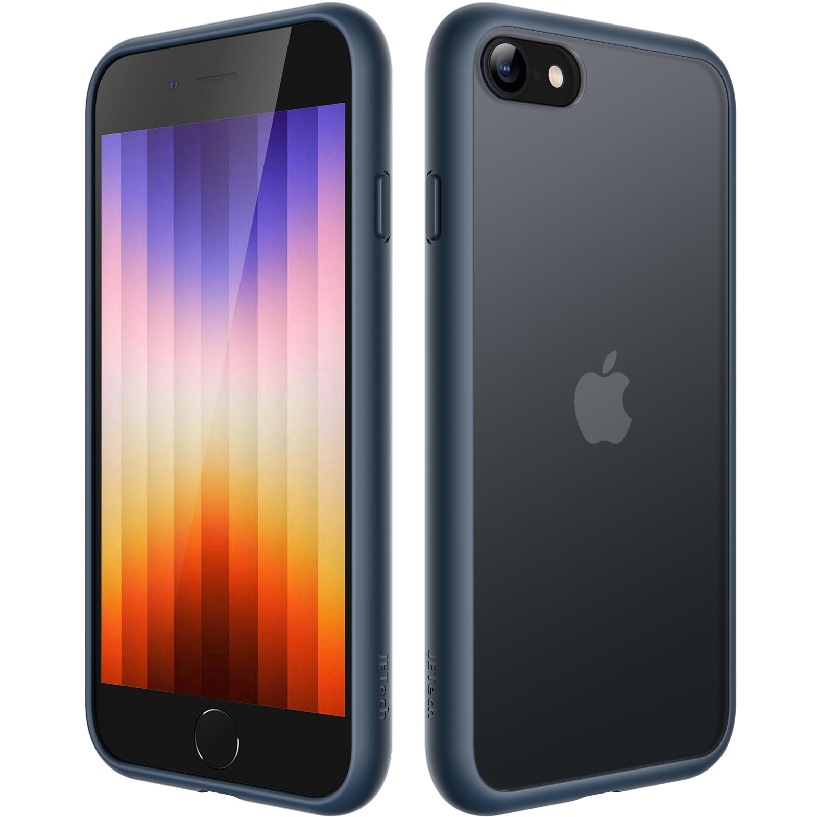 JETech Matte Case for iPhone SE 3/2 (2022/2020), iPhone 8/7, 4.7-Inch, Shockproof Military Grade Drop Protection, Frosted Transl