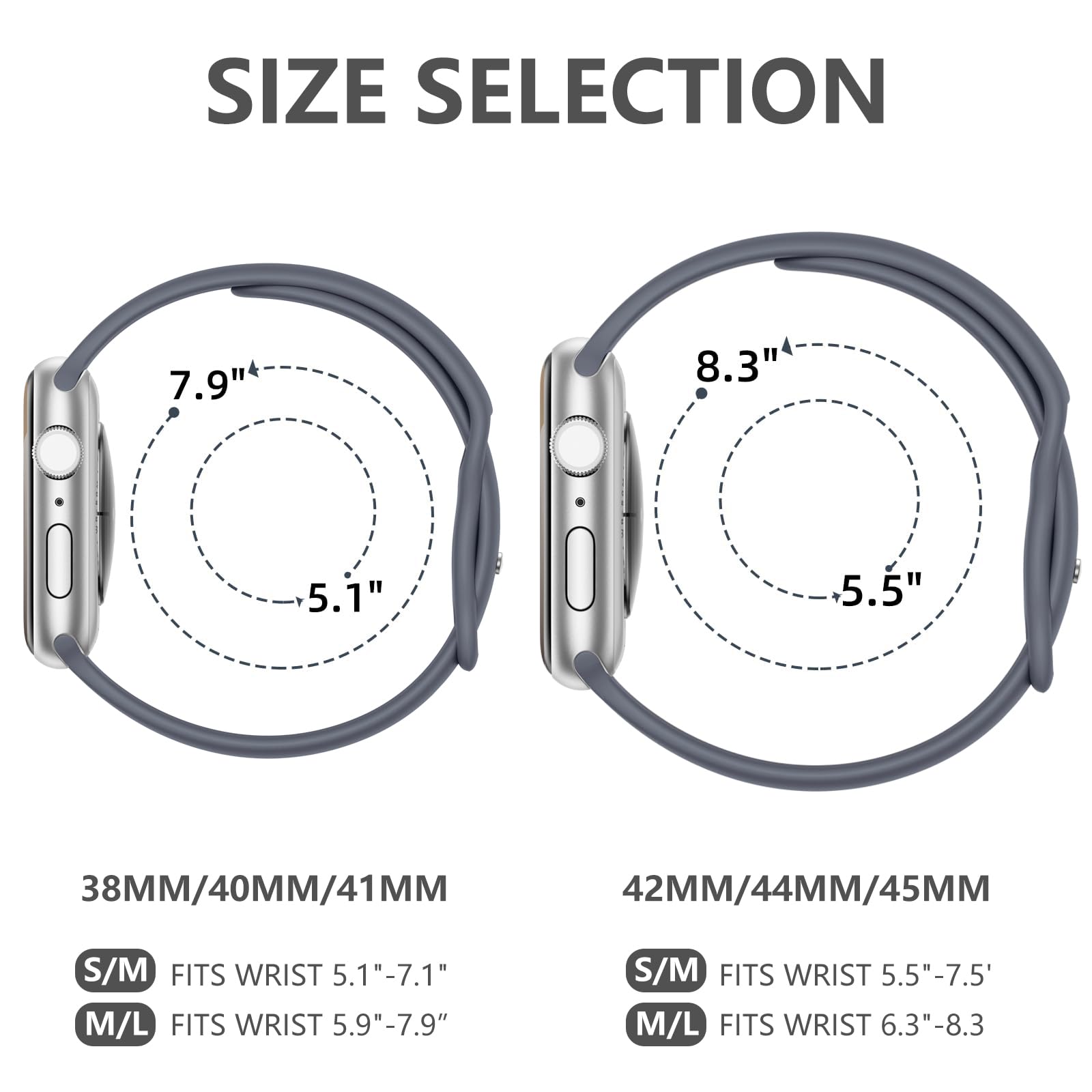 Imivio Sport Band Compatible With Apple Watch Se 40Mm Band 38Mm 40Mm 41Mm 42Mm 44Mm 45Mm 49Mm For Women Men, Soft Silicone Water