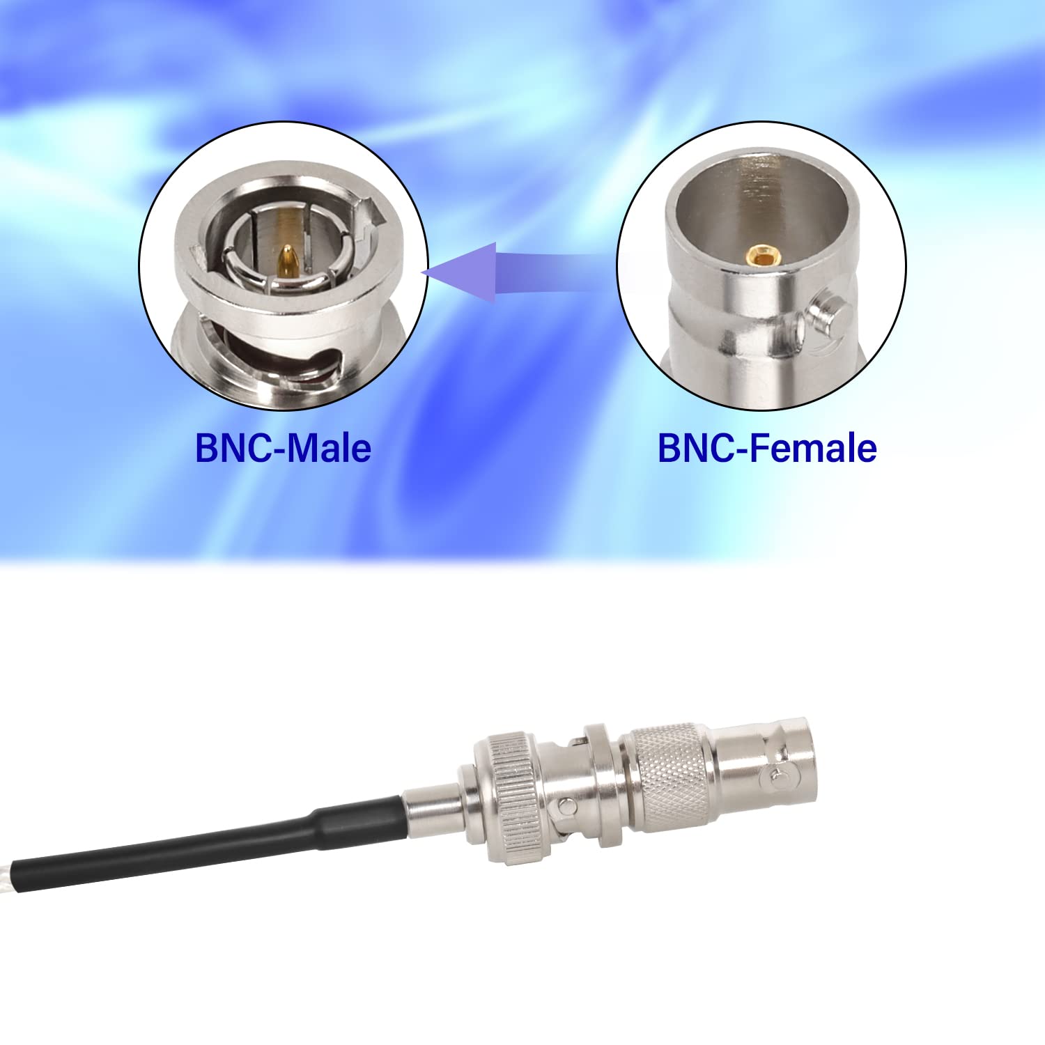 Xrds  Rf Sdi Connector 2Pcs 75 Ohm Bnc Adapter Bnc Female To Female Barrel Connector For Hd Sdi/3G Sdi/4K/8K Sdi Video Camera Ca