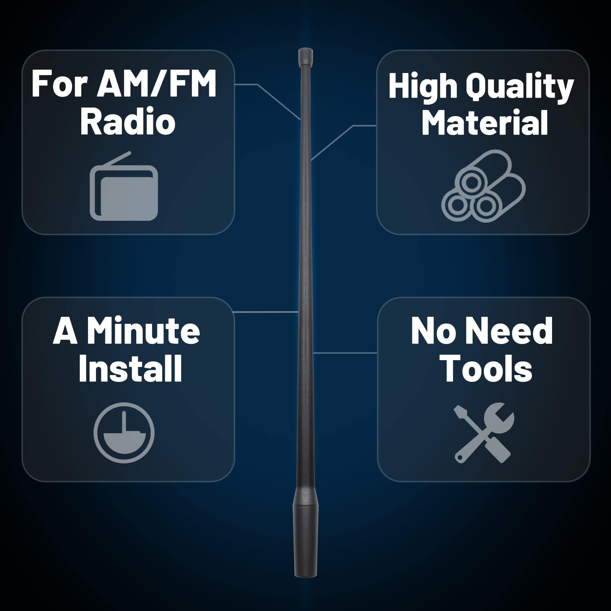 Anina 13'' Car Antenna Mast For Ford 2012 2022 F150 F250 F350 Super Duty Explorer Ranger Escape Focus Aerial Fm/Am Radio Antenna